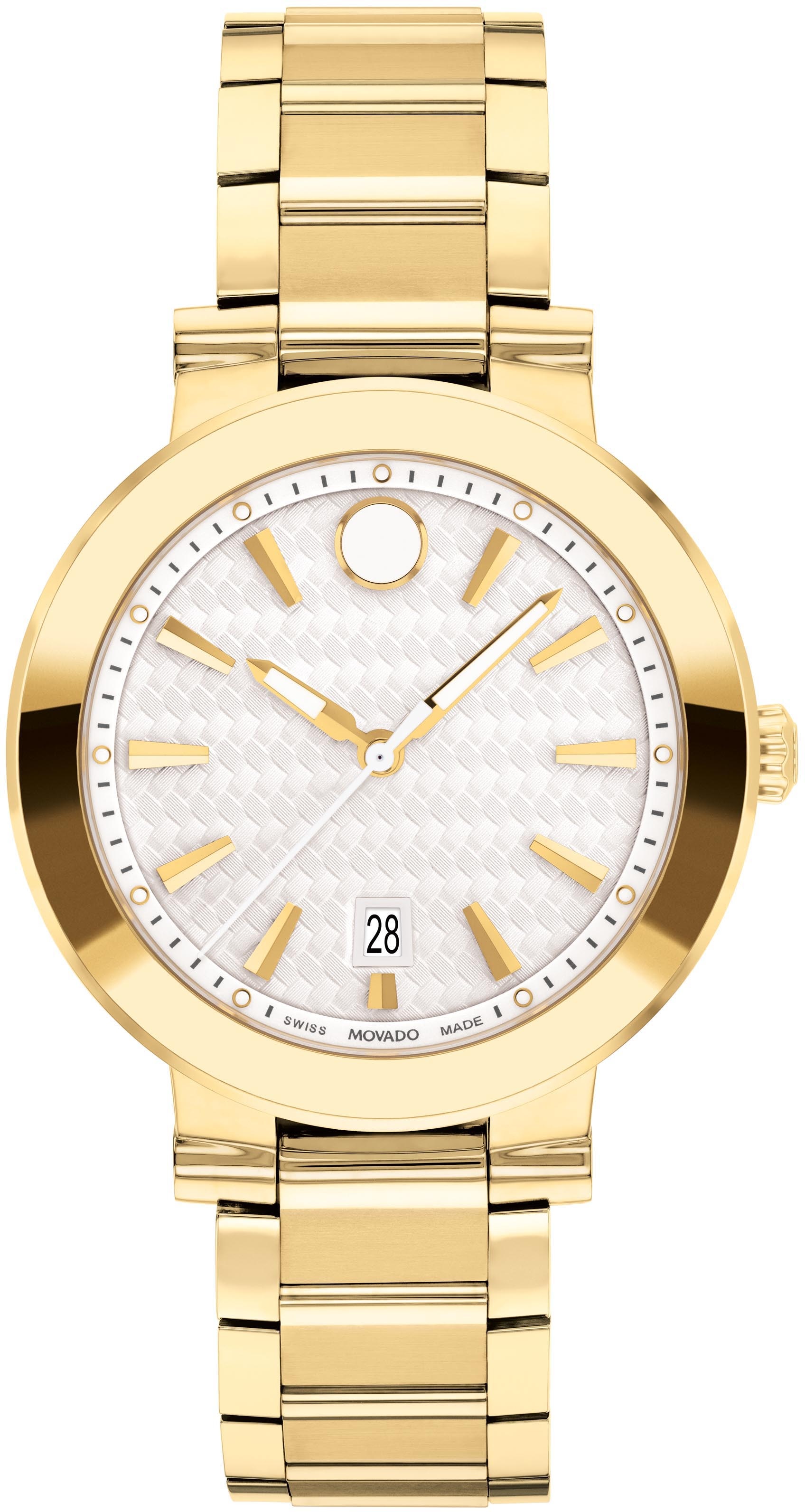 MOVADO Schweizer Uhr »VIZIO, 0607636«, Quarzuhr, Armbanduhr, Damenuhr, Swiss Made, Datum, Saphirglas