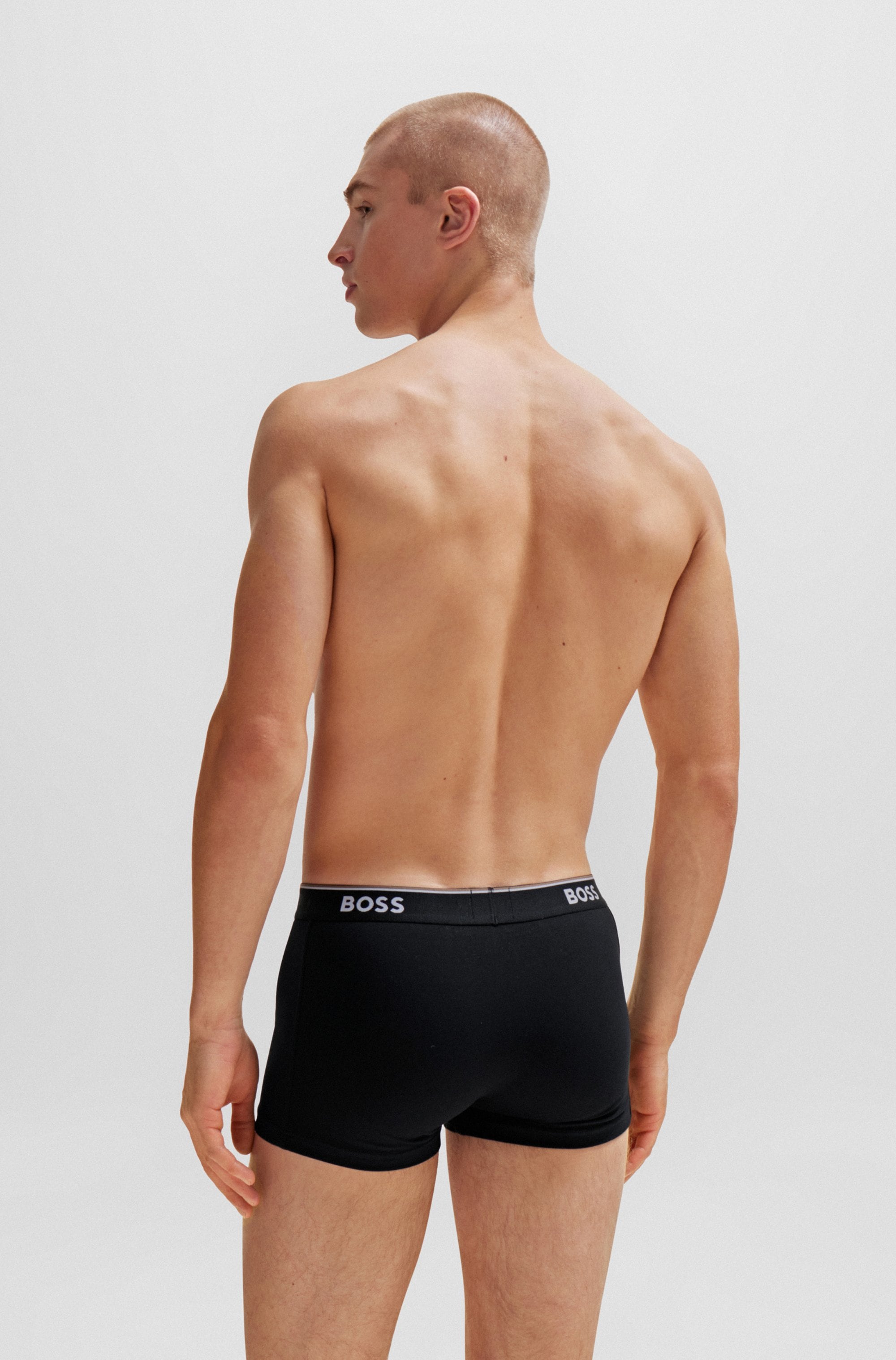 BOSS Boxer »TRUNK 3 PACK«, (3 St.), BOSS Schriftzug auf dem Bund