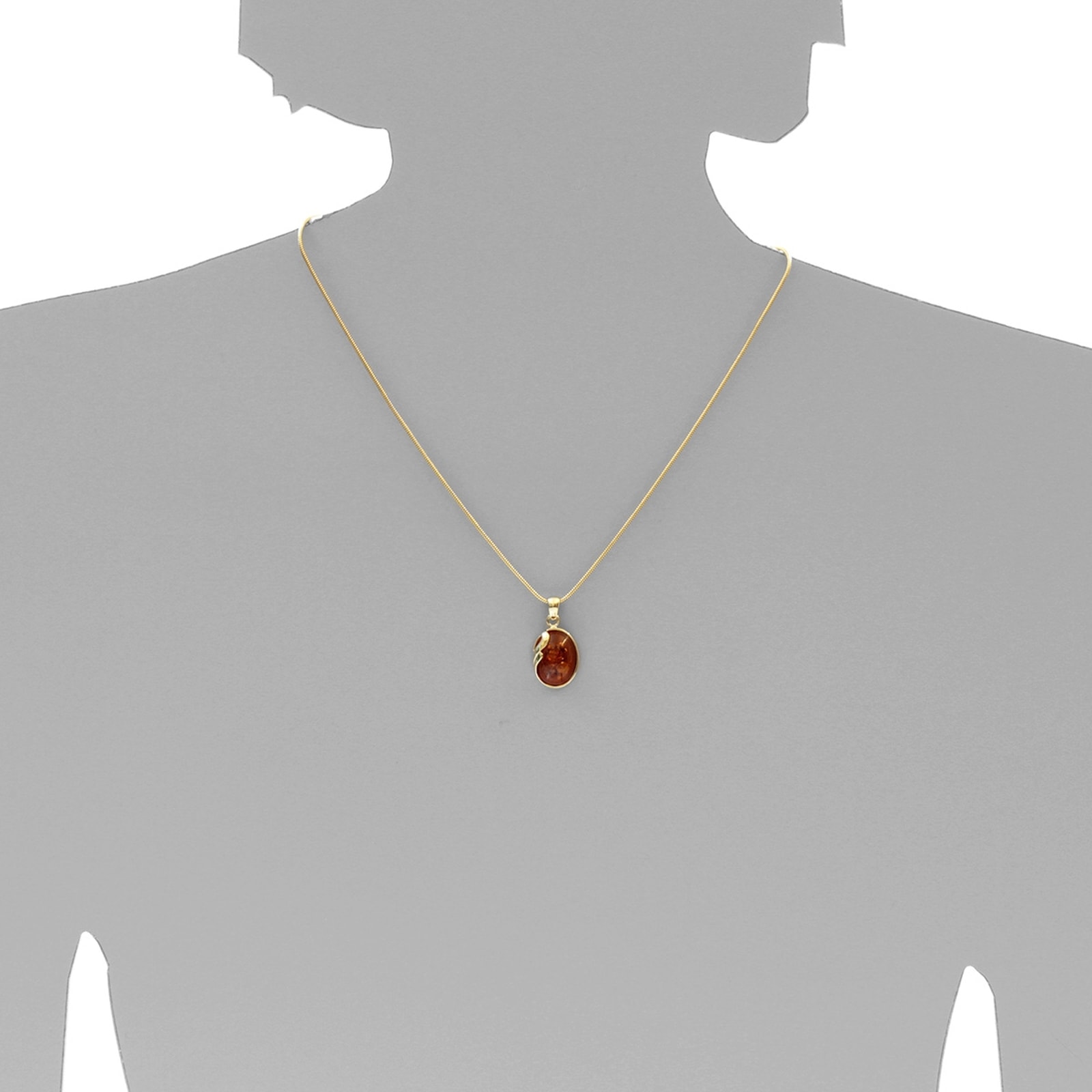 OSTSEE-SCHMUCK Kettenanhänger »- Melanie 27 mm - Gold 585/000 - Bernstein«