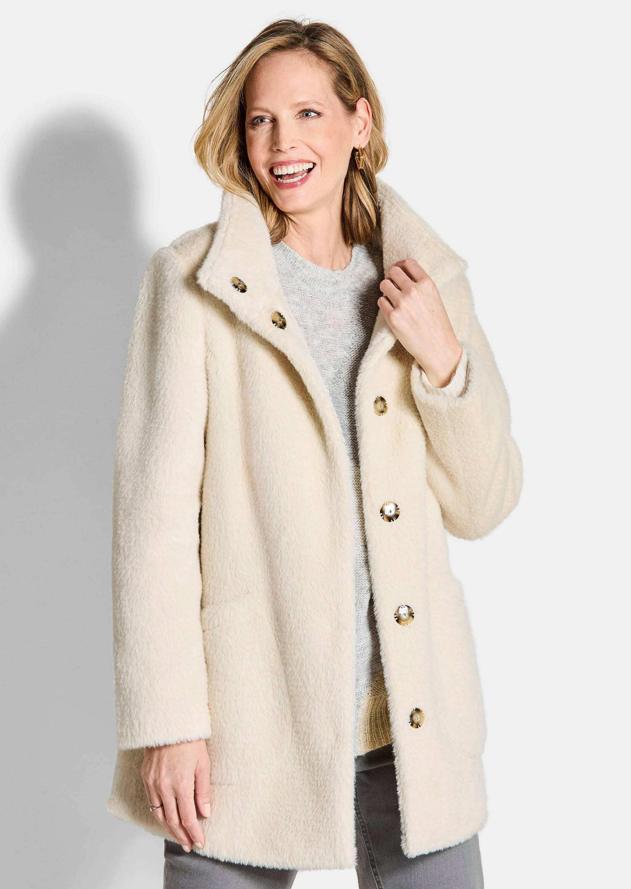 GOLDNER Kurzjacke »Jacke mit Stehkragen aus Federgarn«