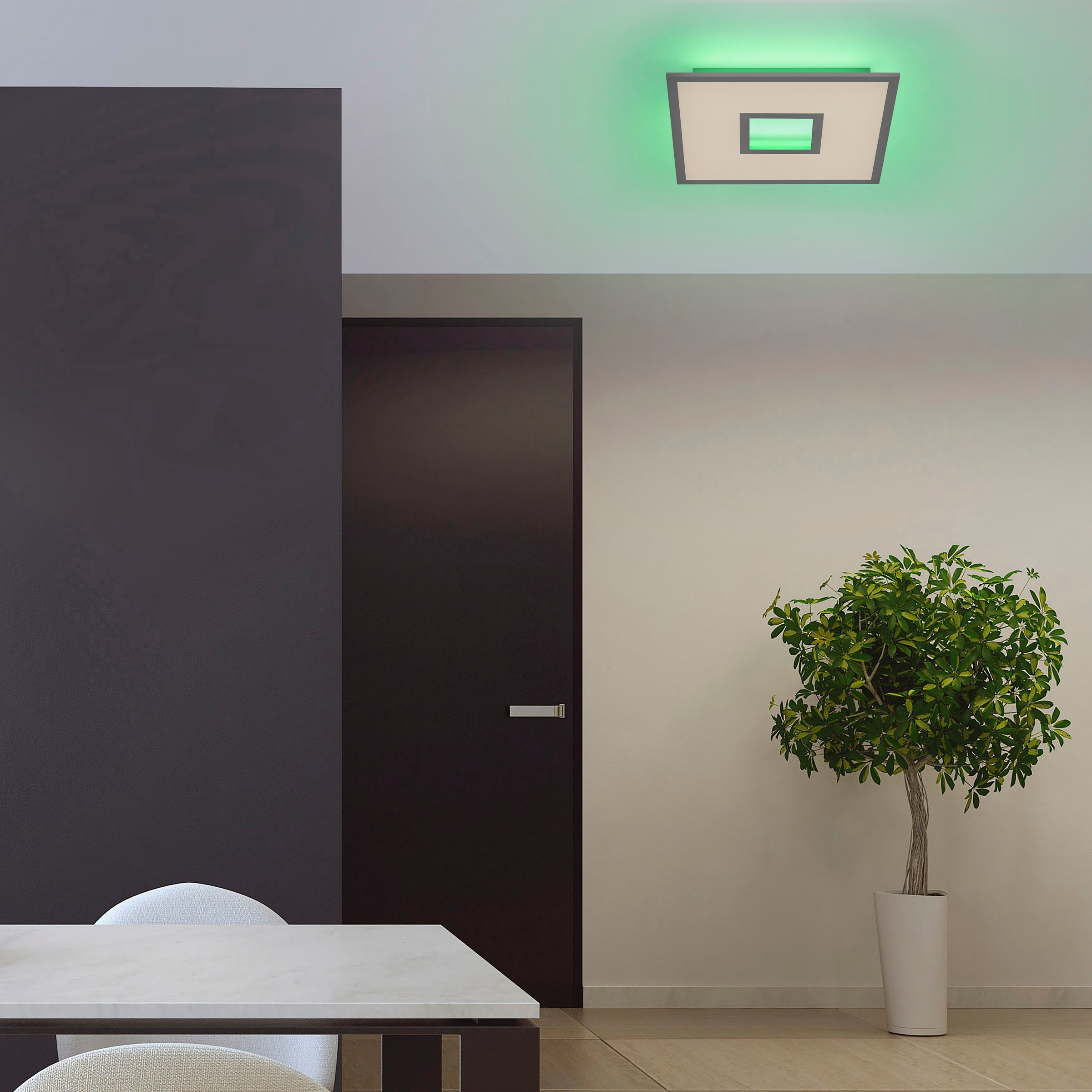 JUST LIGHT LED Deckenleuchte »RECESS« LED-Board 1 Stk. warmweiß - kaltweiß dimmbar über Fernbedienung