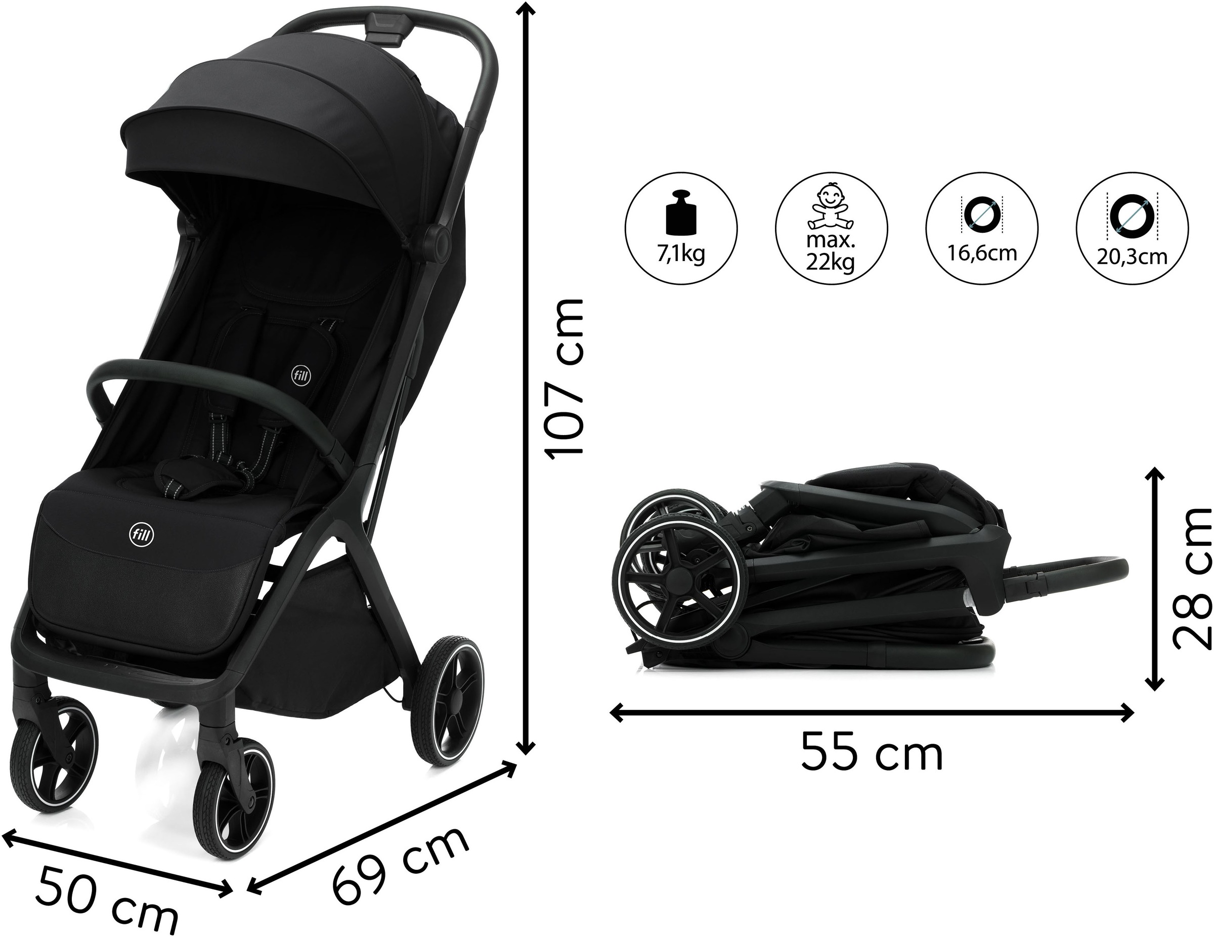 Fillikid Kinder-Buggy »Cooper« 22 kg