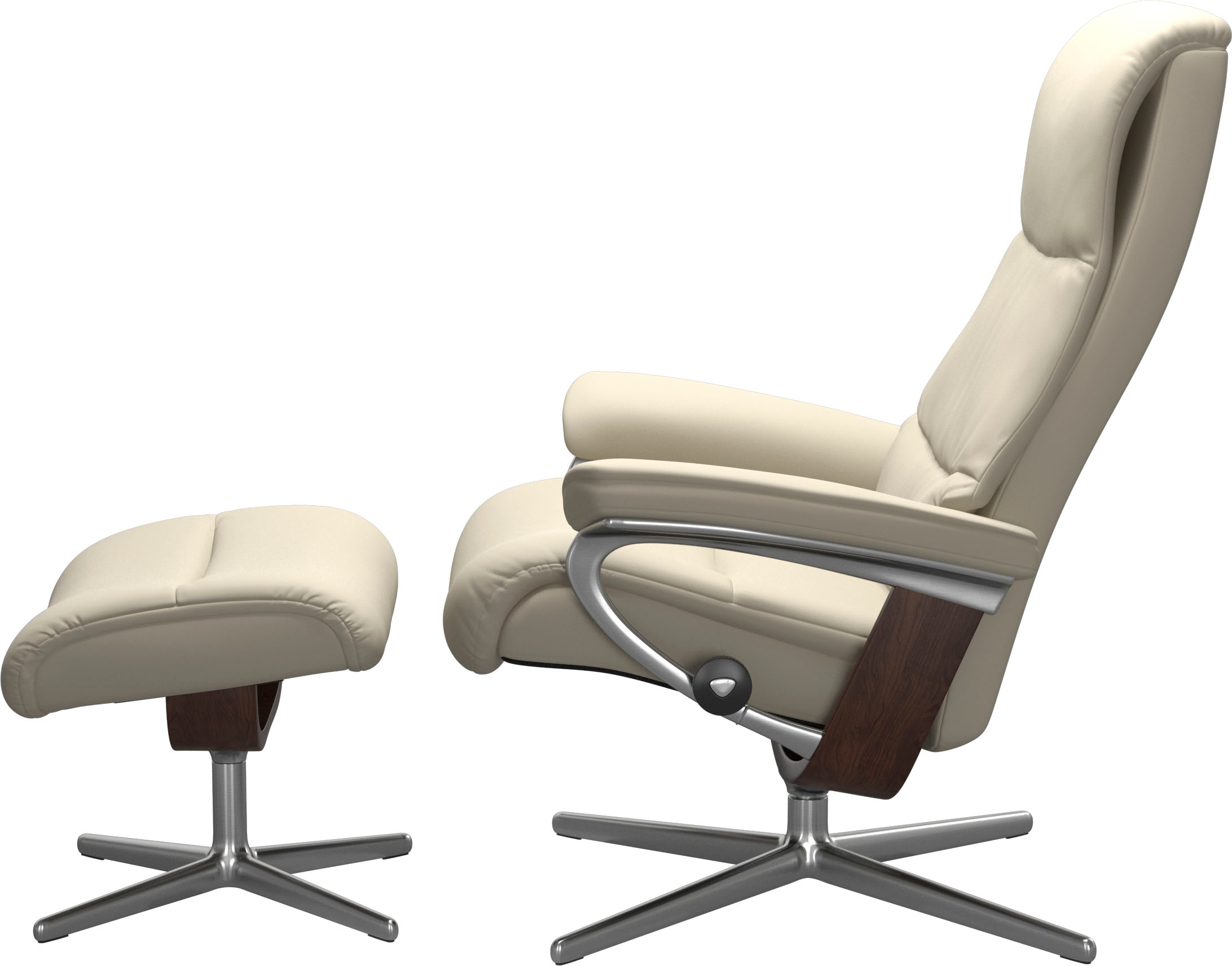 Stressless® Fußhocker »View« mit Cross Base, Größe S, M & L, Holzakzent Braun