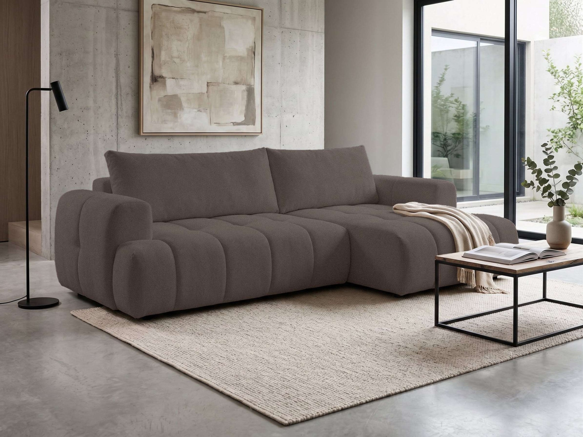 OTTO home Ecksofa »LIOORA Schlafsofa mit Bettkasten, Breite 265 cm, Verlässliche Qualität« L-Form mit Bettfunktion und Bettkasten, Recamiere rechts/links
