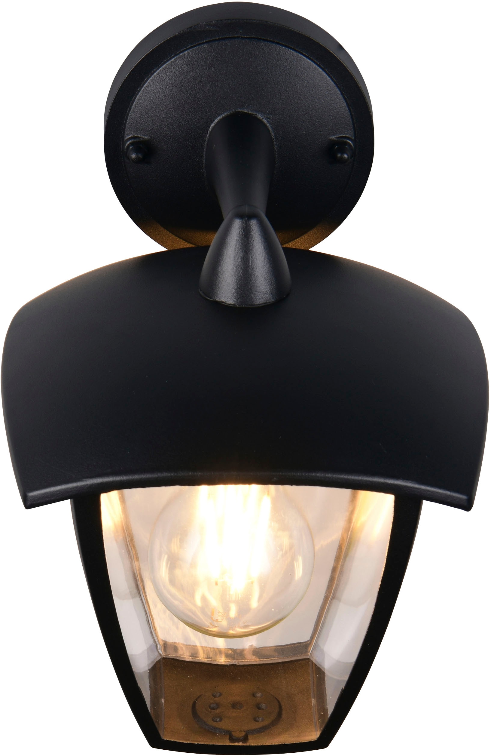 TRIO Leuchten Außen-Wandleuchte »VENTA, Laterne Hauswand Fassadenbeleuchtung, exkl 1x E27 max 10W, IP44« E27 1 Stk. warmweiß - kaltweiß Wandlampe Laternen-Optik, abwärts gerichtet, Schirm Kunststoff