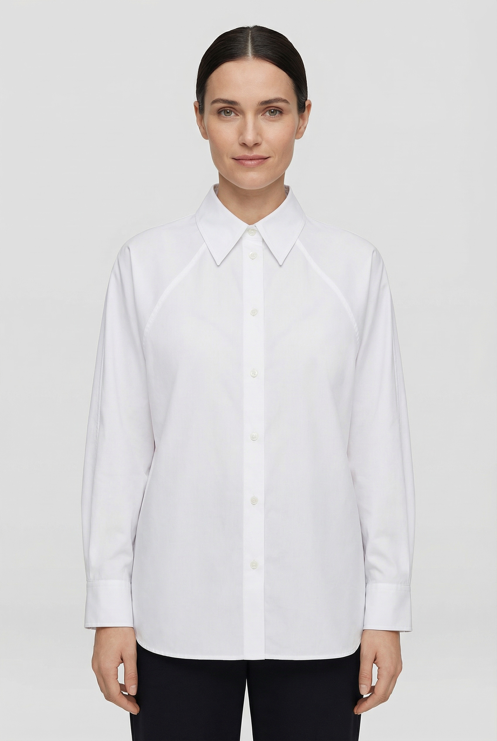 BOSS ORANGE Hemdbluse »Belenta Premium Damenmode« aus Baumwoll-Popeline, mit Kimonoärmeln