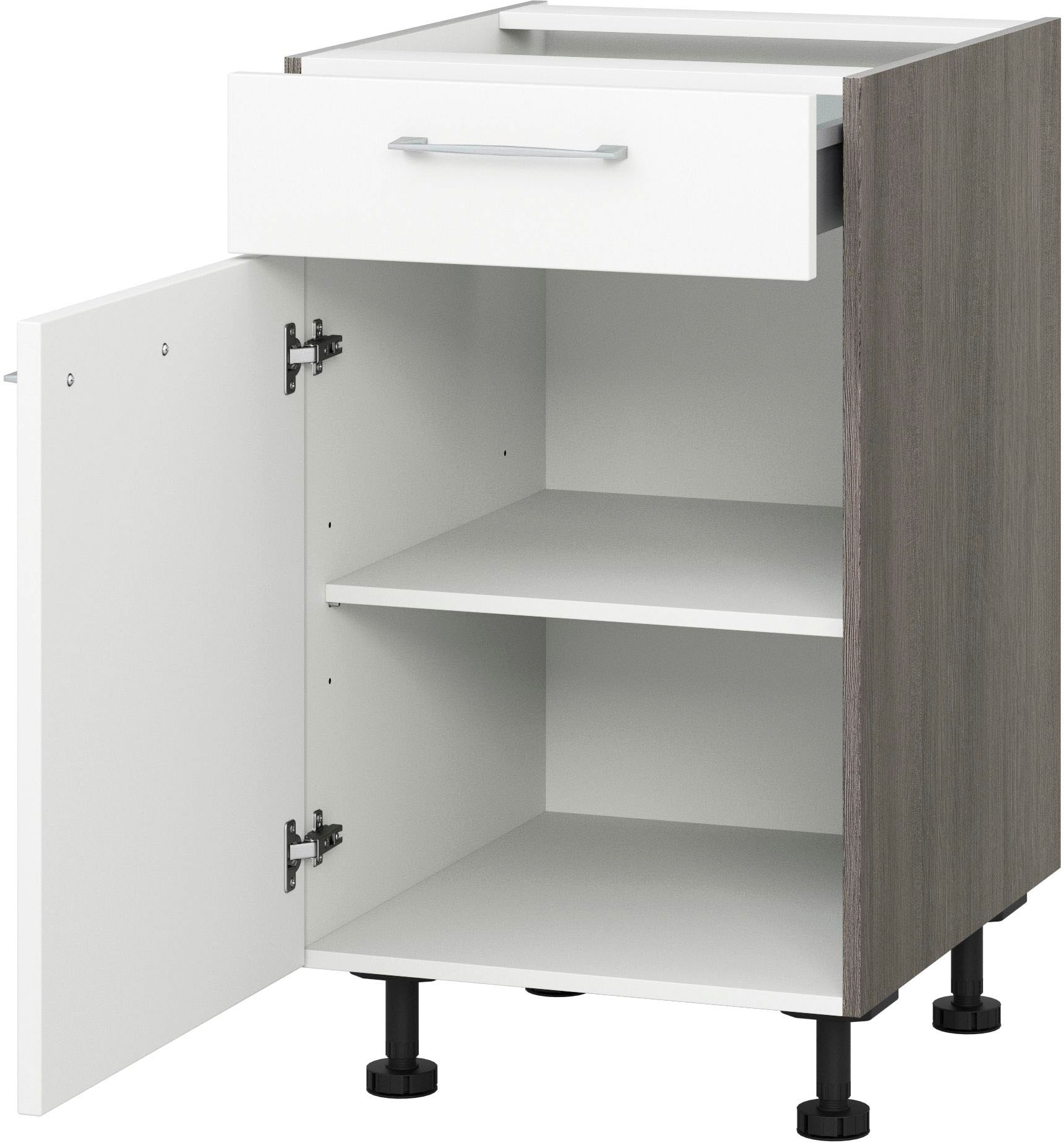 KOCHSTATION Unterschrank »KS-Trea US50«, mit einem Auszug und einer Tür, Einlegeboden, Breite 50 cm, Höhe 75 cm