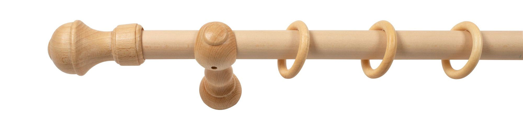 SN DECO GROUP Gardinenstange »Ares« 1 läufig-läufig Fixmaß 28 mm, Holz, verschiedene Längen und Farben, Komplettset