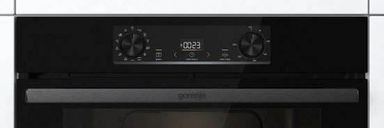 GORENJE Backofen-Set »BLACKSET2«, BLACKSET2, mit 1-fach-Teleskopauszug, Aqua Clean