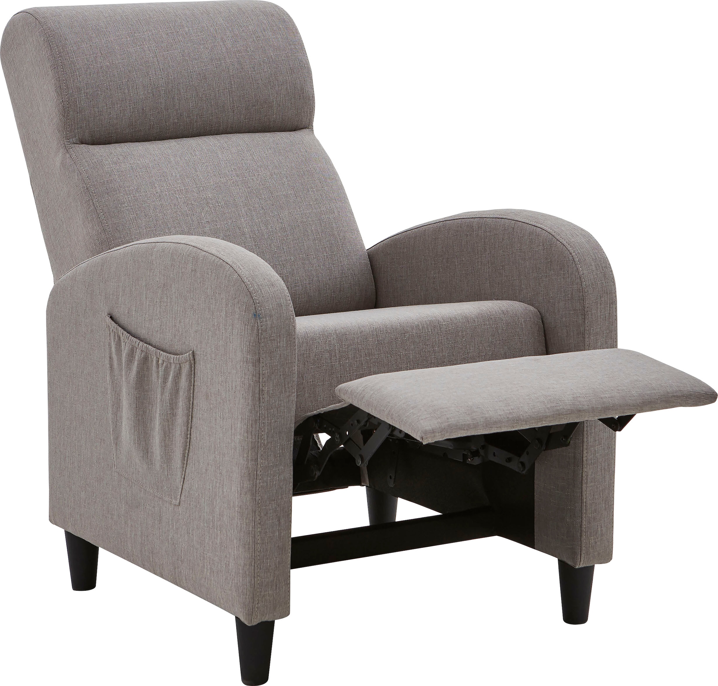 ATLANTIC home collection Relaxsessel »Tom«, mit Relaxfunktion, inklusive seitlicher Tasche, TV-Sessel mit Funktion