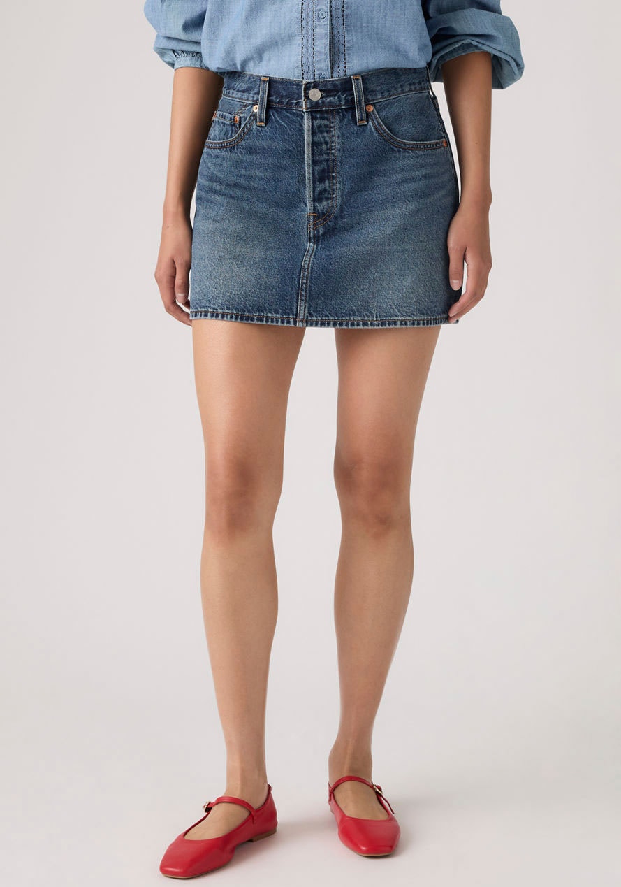 Levi's® Jeansrock »ICON SKIRT« mit Used-Effekten und ausgefransten Kanten