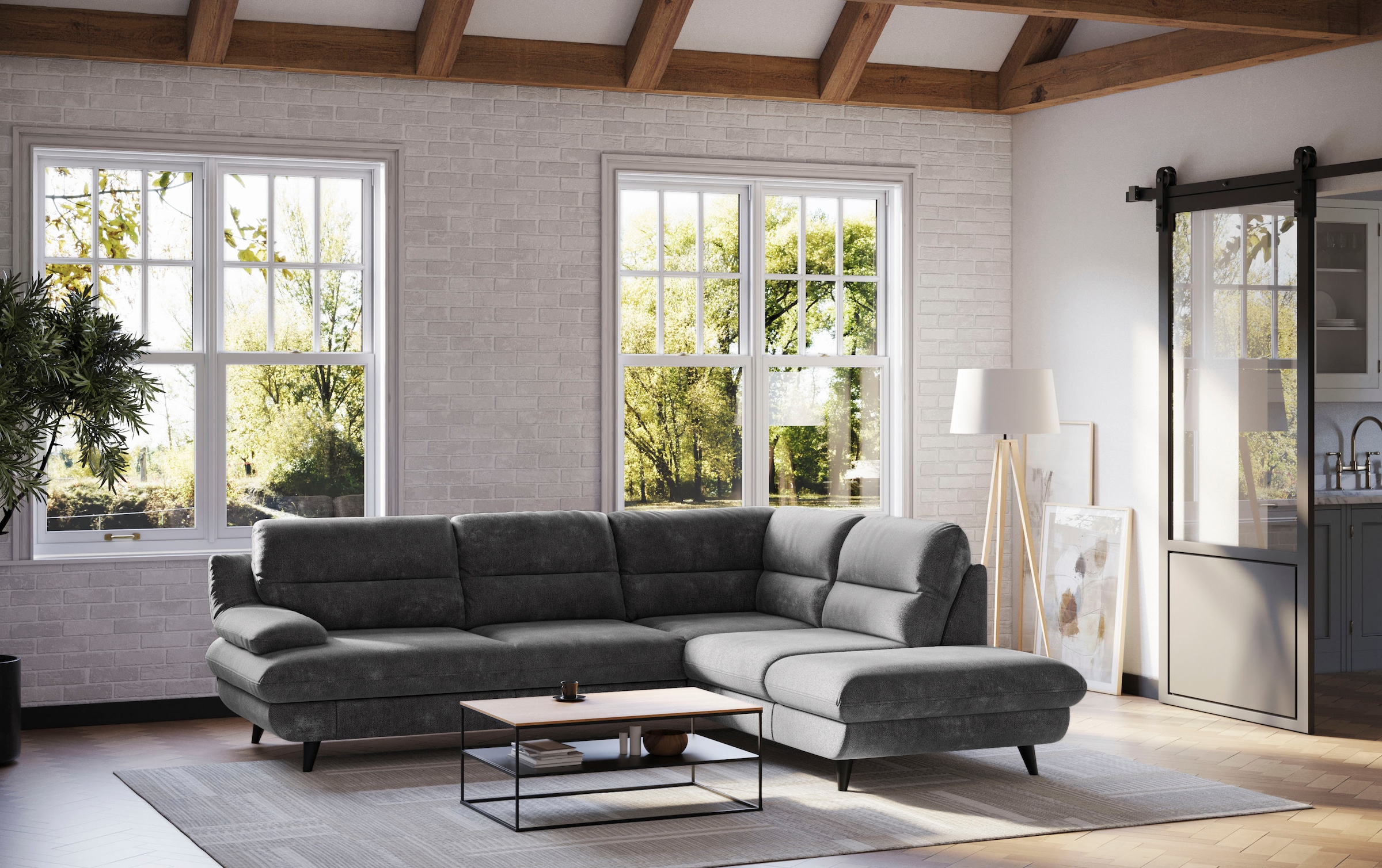 COTTA Ecksofa »Pike L-Form« Zeitloses Design