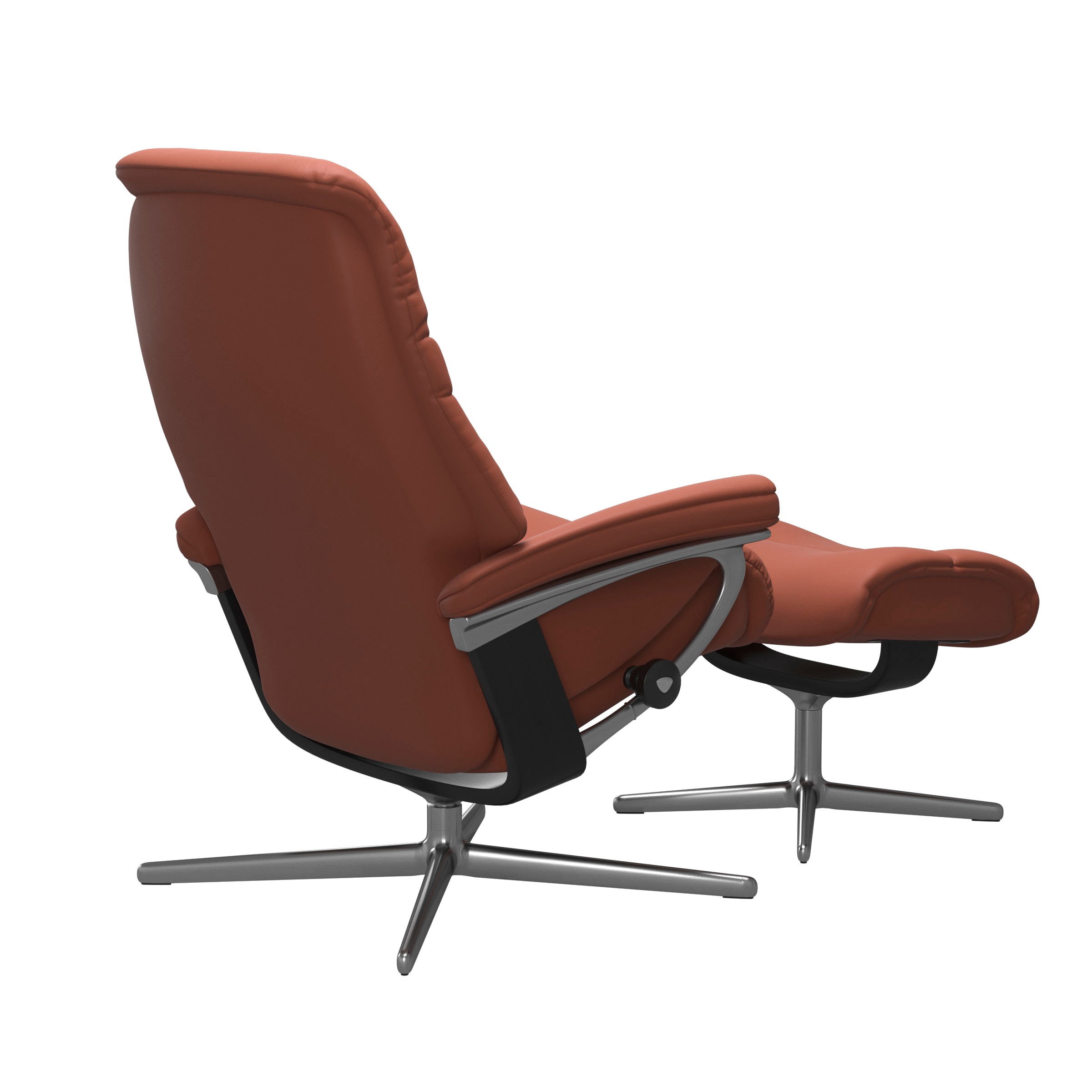 Stressless® Relaxsessel »Sunrise«, (Set, Relaxsessel mit Hocker), mit Hocker, mit Cross Base, Größe S, M & L, Holzakzent Schwarz