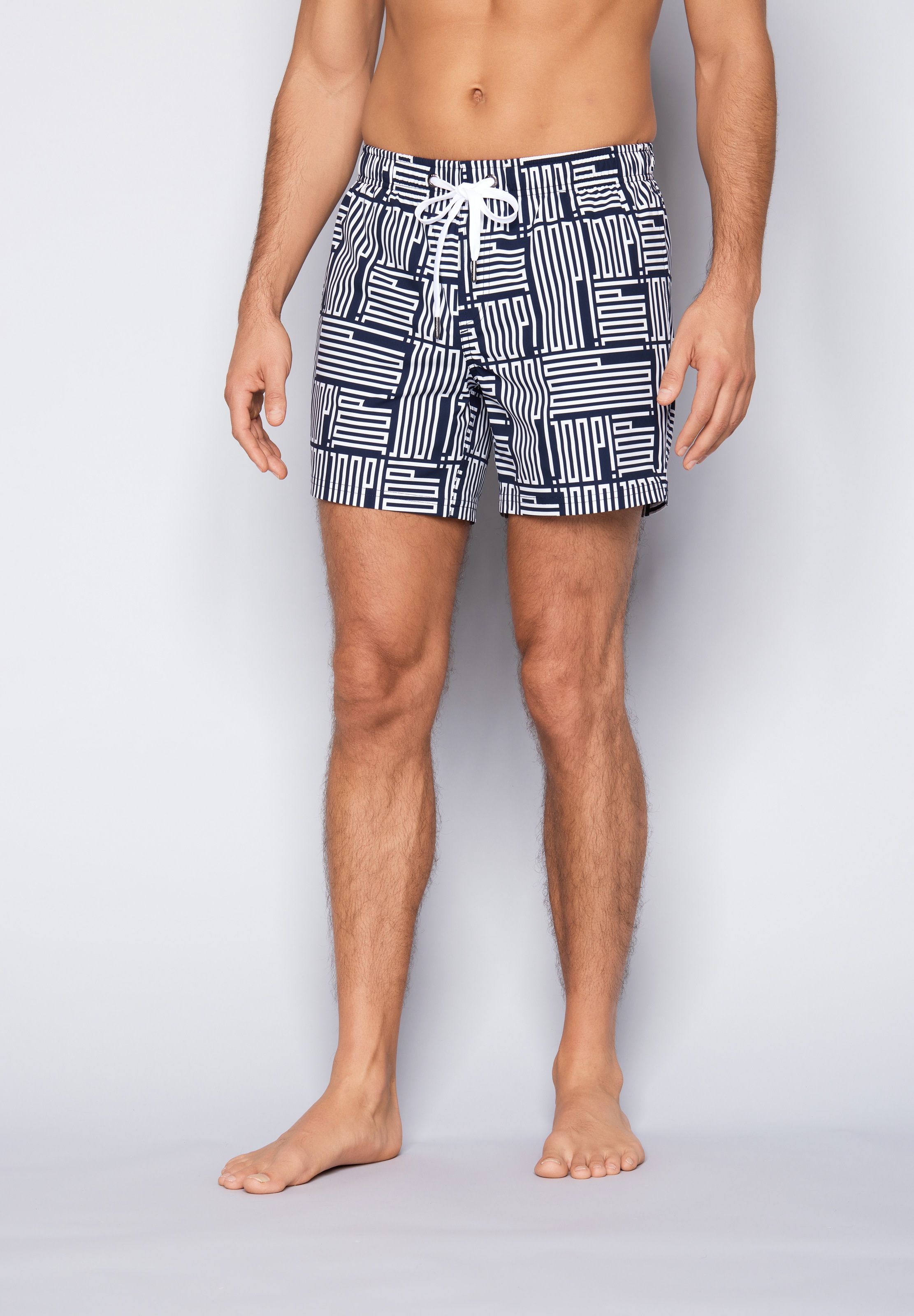 JOOP! Badeshorts »Deco Logo« mit großem Allover-Wording und seitlichen Taschen