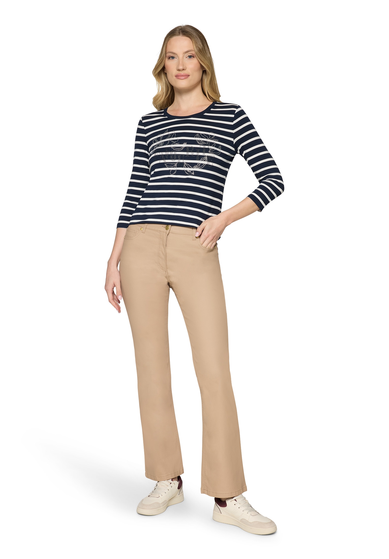 Betty Barclay 3/4-Arm-Shirt »Ringelshirt mit Schmucksteinen«