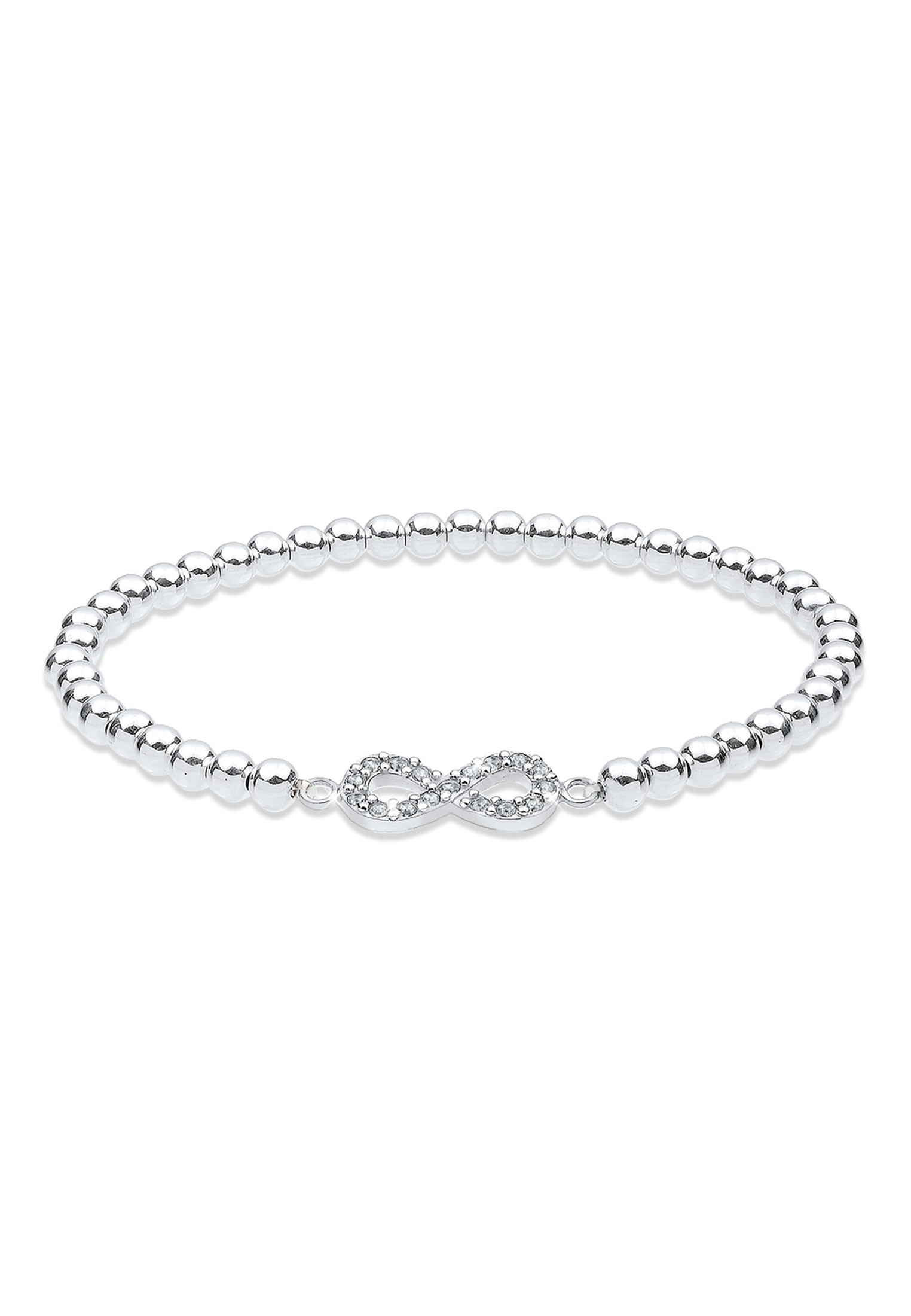 Elli Armkette »Armband Infinity Glas Kristalle Weiß 925 Sterling Silber«