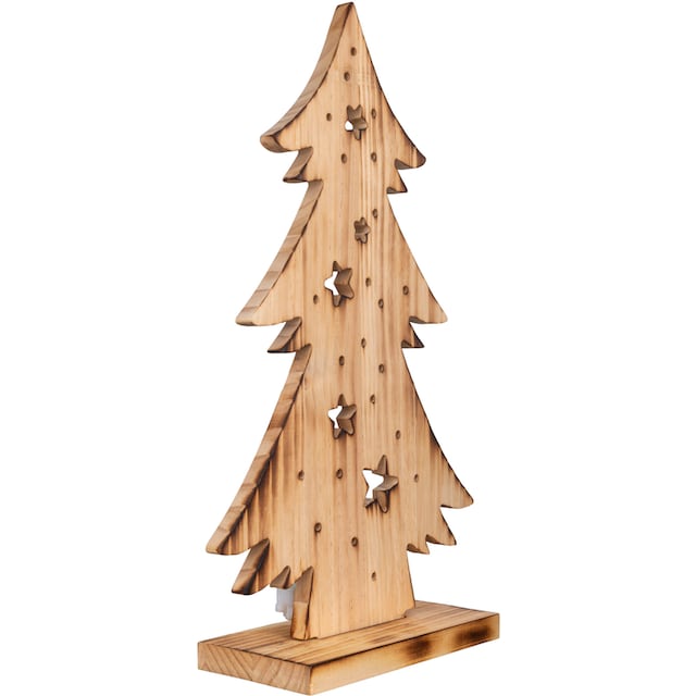 näve LED Baum »Tannenbaum, Weihnachtsdeko aus Holz«, Holz-Stehleuchte, Höhe  ca. 47,5 cm, Batteriebetrieben bestellen bei OTTO