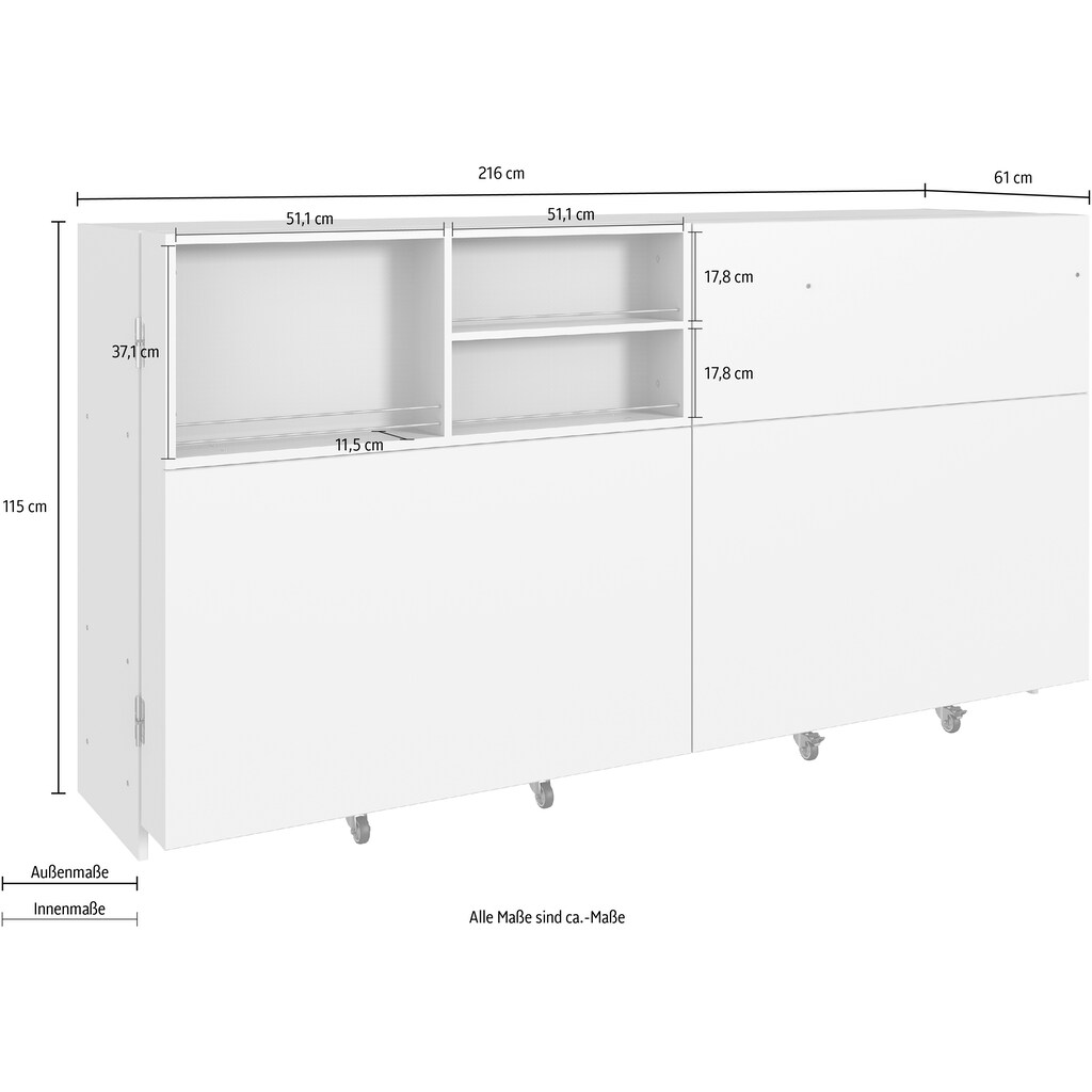 Wimex Mehrzweckregal »Juist«, für das Wimex Bett "Juist" 90x200cm