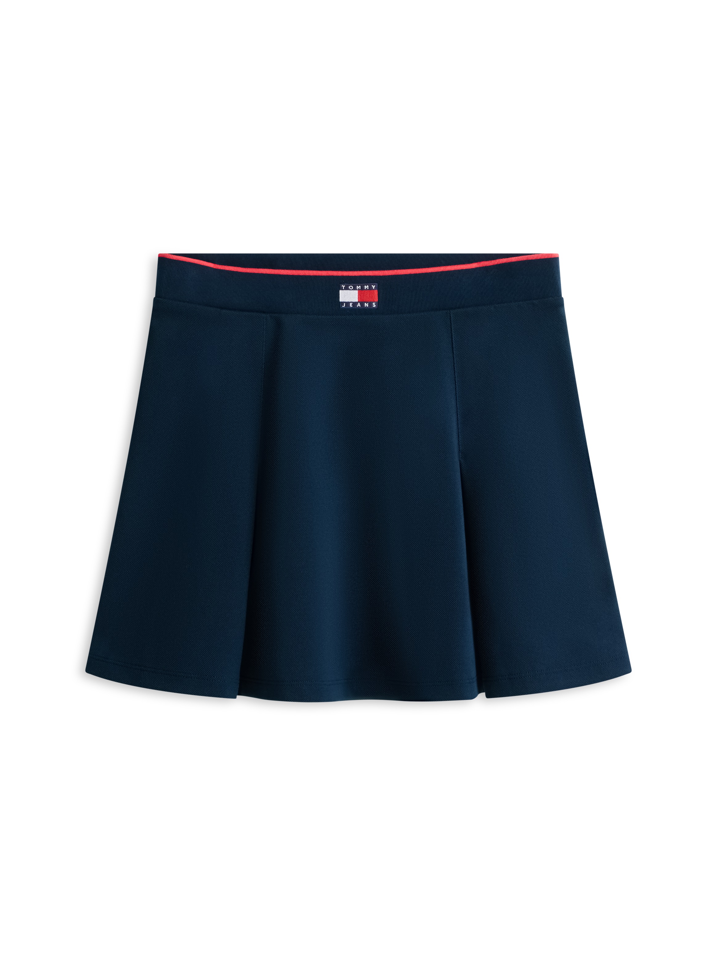 Tommy Jeans A-Linien-Rock »TJW PIQUE F&F MINI SKIRT« mit den klassischen Falten