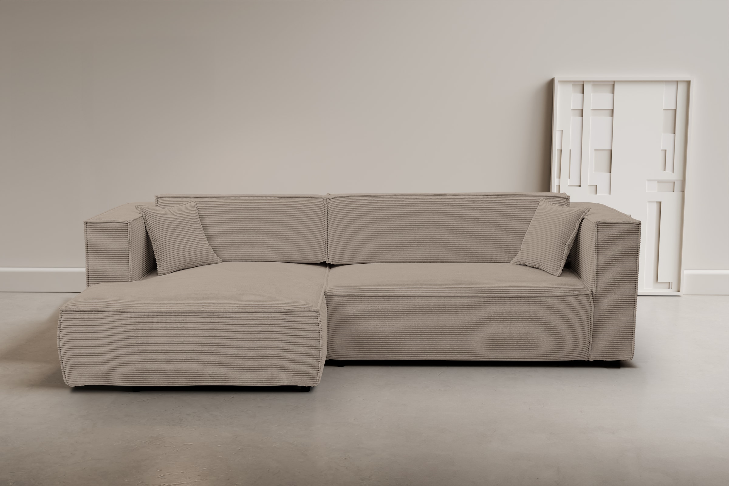 WERK2 Ecksofa »Atlanta«, Design Ecksofa mit hohem Komfort, Schlaffunktion & Bettkasten