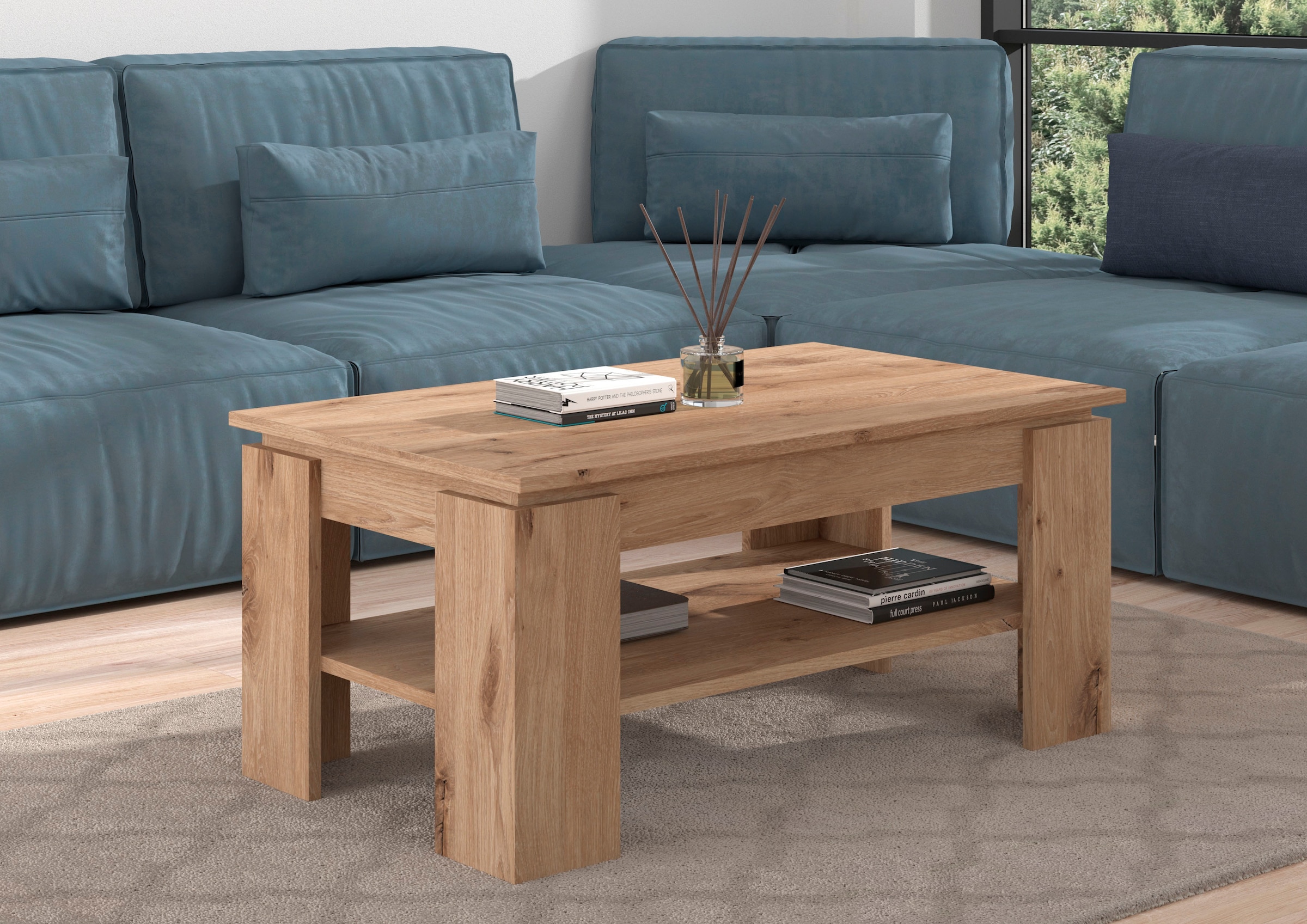 INOSIGN Couchtisch »Kalmar, rechteckig, 100 x 60 cm, 1 Ablageboden«, Sofatisch, Beistelltisch, Kaffetisch, Wohnzimmertisch, coffee table