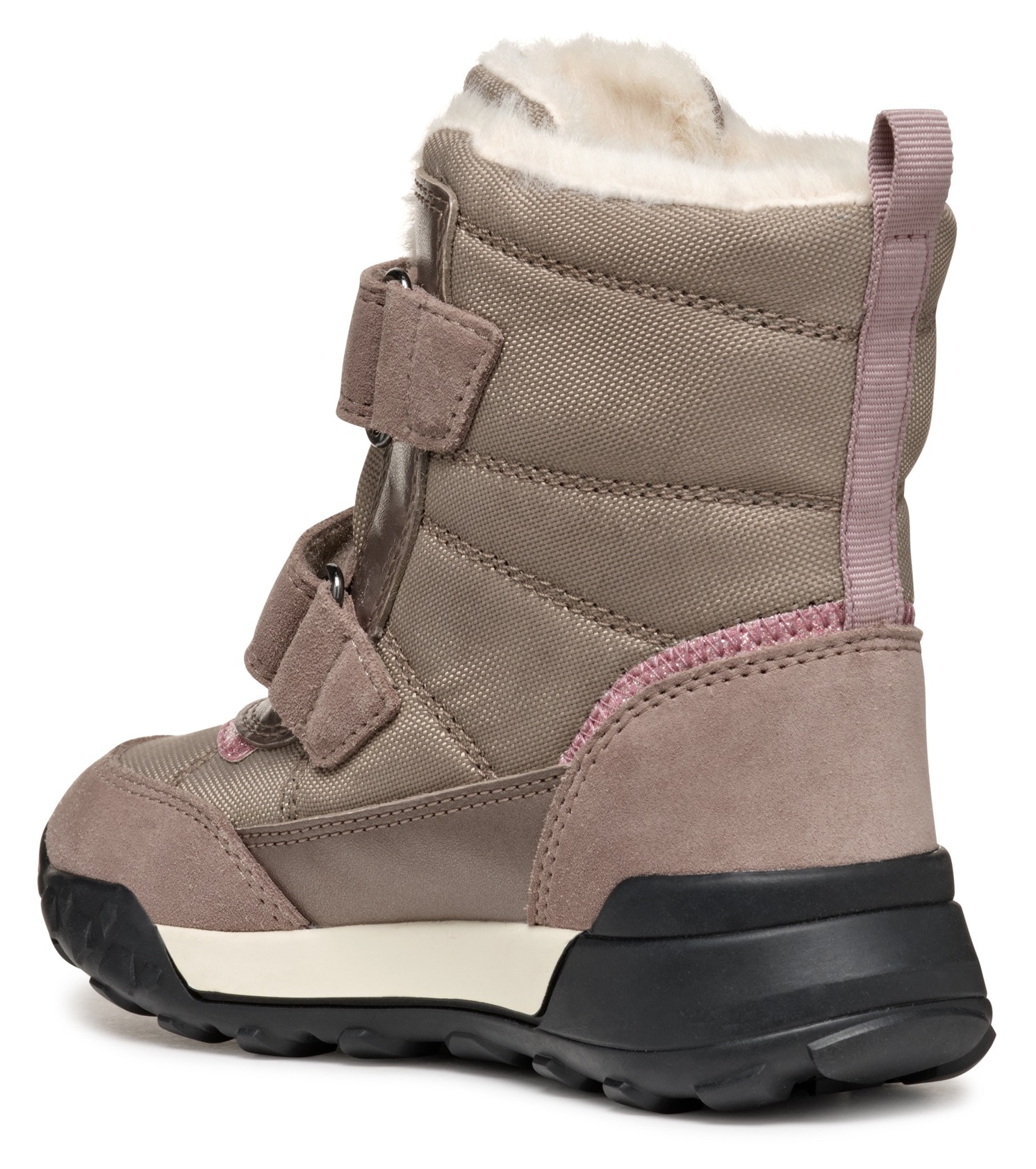 Geox Winterstiefel »J TREKKYUP GIRL B ABX«, Klettstiefel, Snowboots, Winterstiefel mit Warmfutter