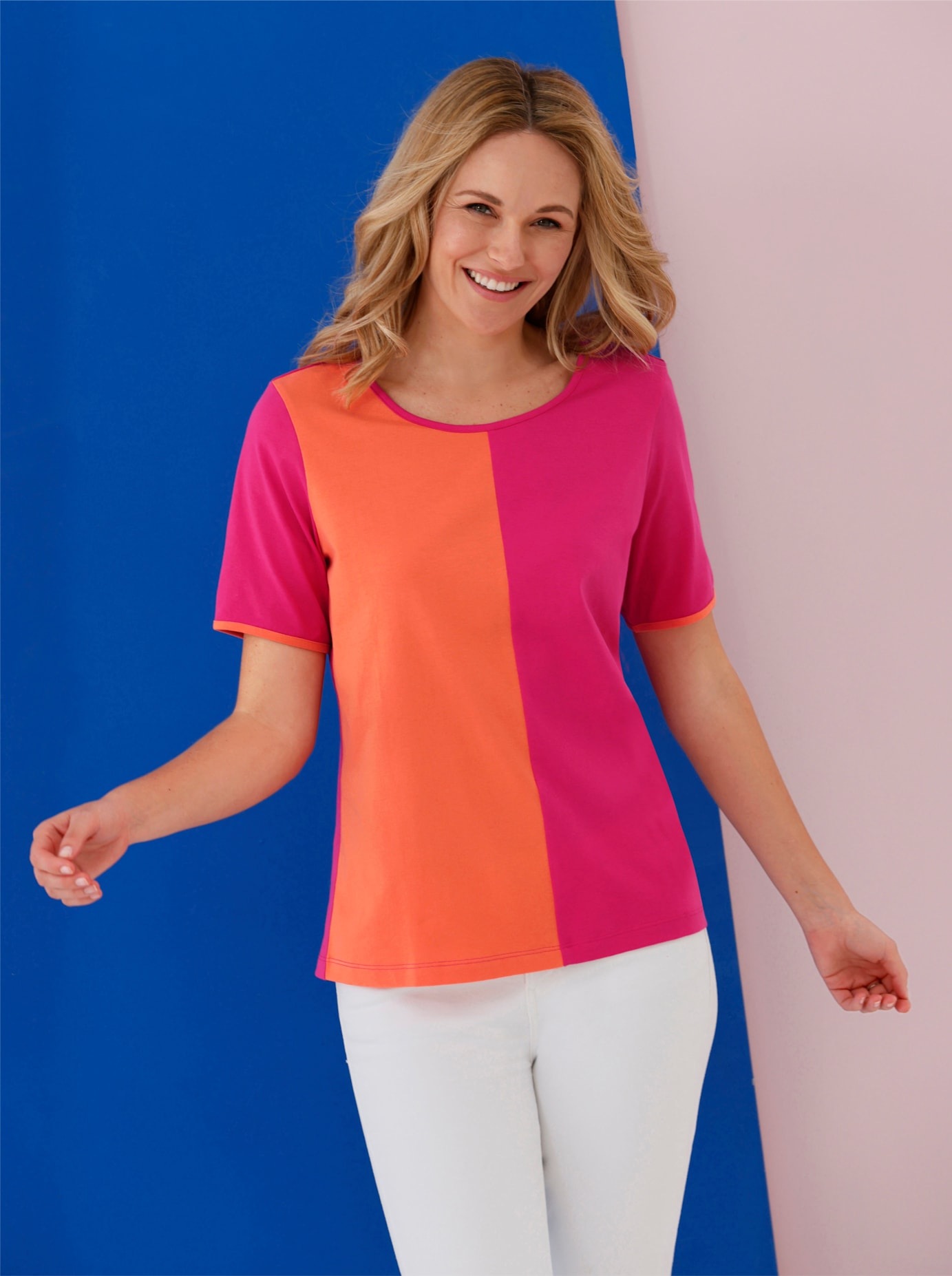 Classic Basics Damen Kurzarmshirt »Kurzarm-Shirt« 1 Stk. tlg. in orange, Größe 46