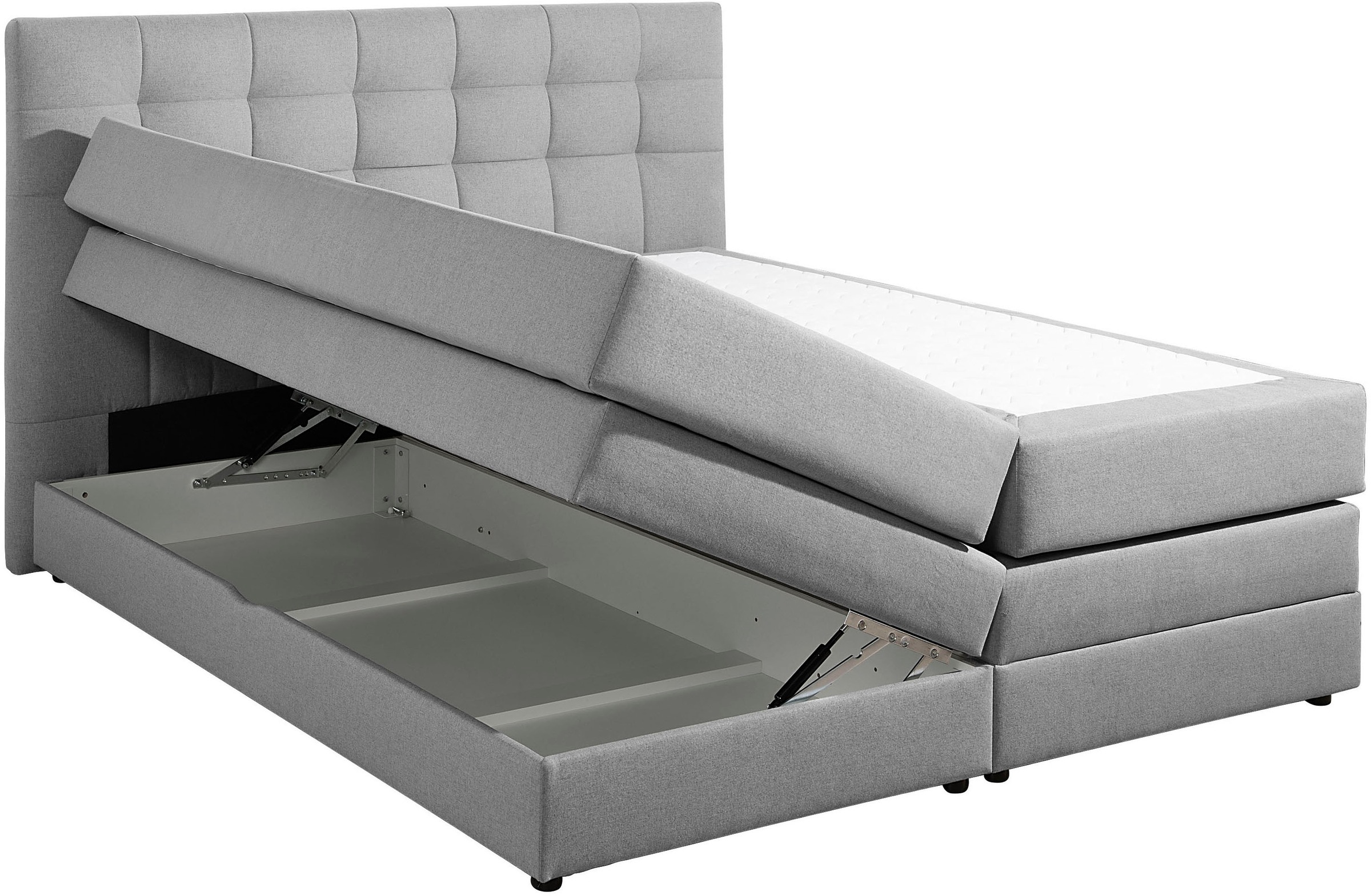 Places of Style Boxspringbett »Ethan«, inkl. Topper und geräumigen Bettkasten erhältlich in H2, H3 und H4