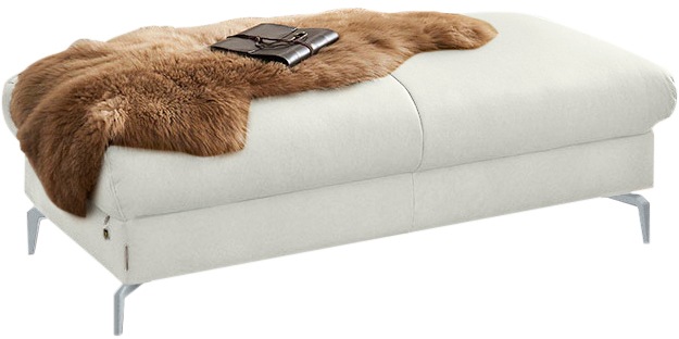W.SCHILLIG Polsterhocker »piedroo, Designsofa mit tollem Sitzkomfort, bequem, L-Form«, Füße in Silber matt