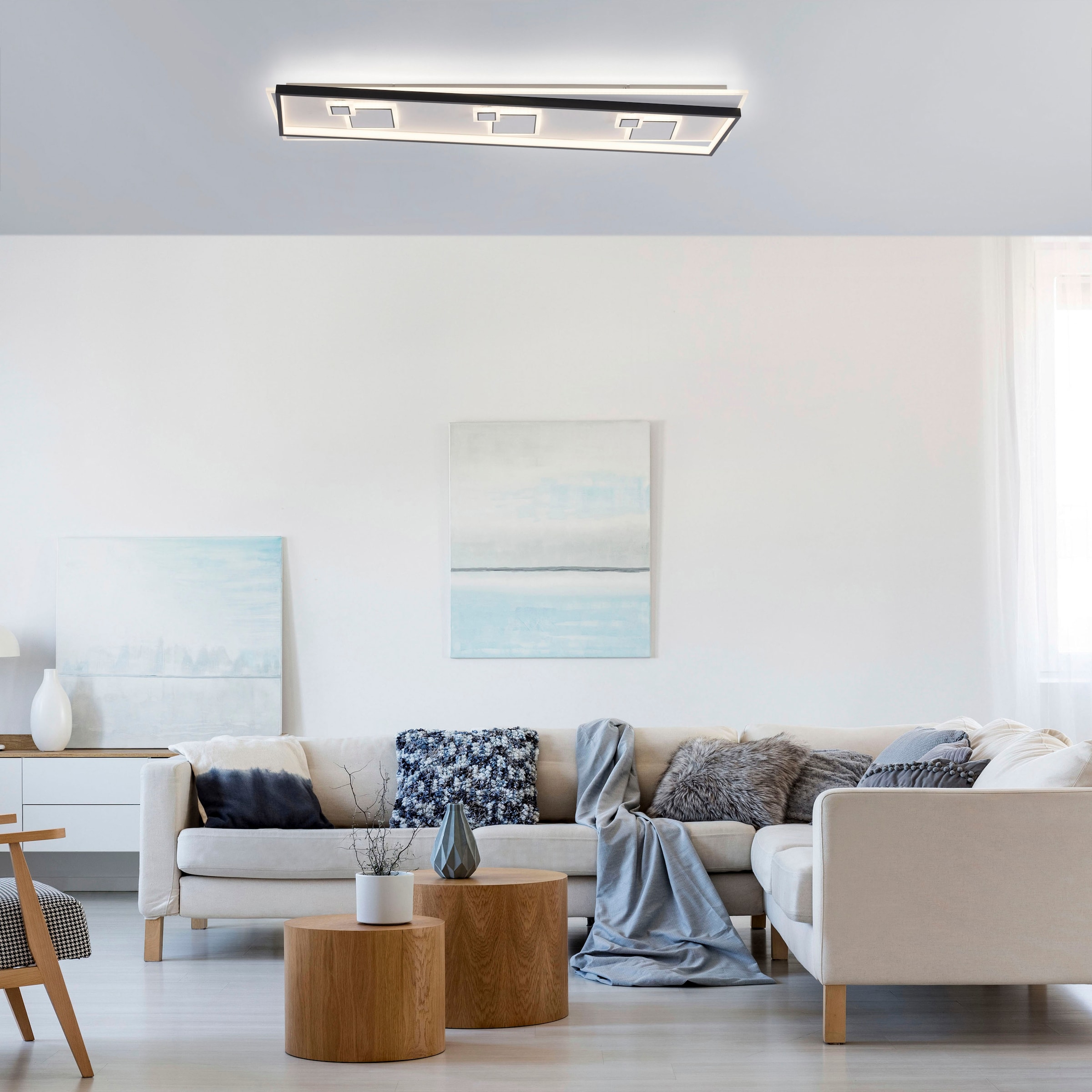 Paul Neuhaus Deckenleuchte »MAILAK«, 2 flammig, Leuchtmittel LED-Board-LED-Board | LED fest integriert-LED fest integriert, LED, separat steuerbar (Schalter)