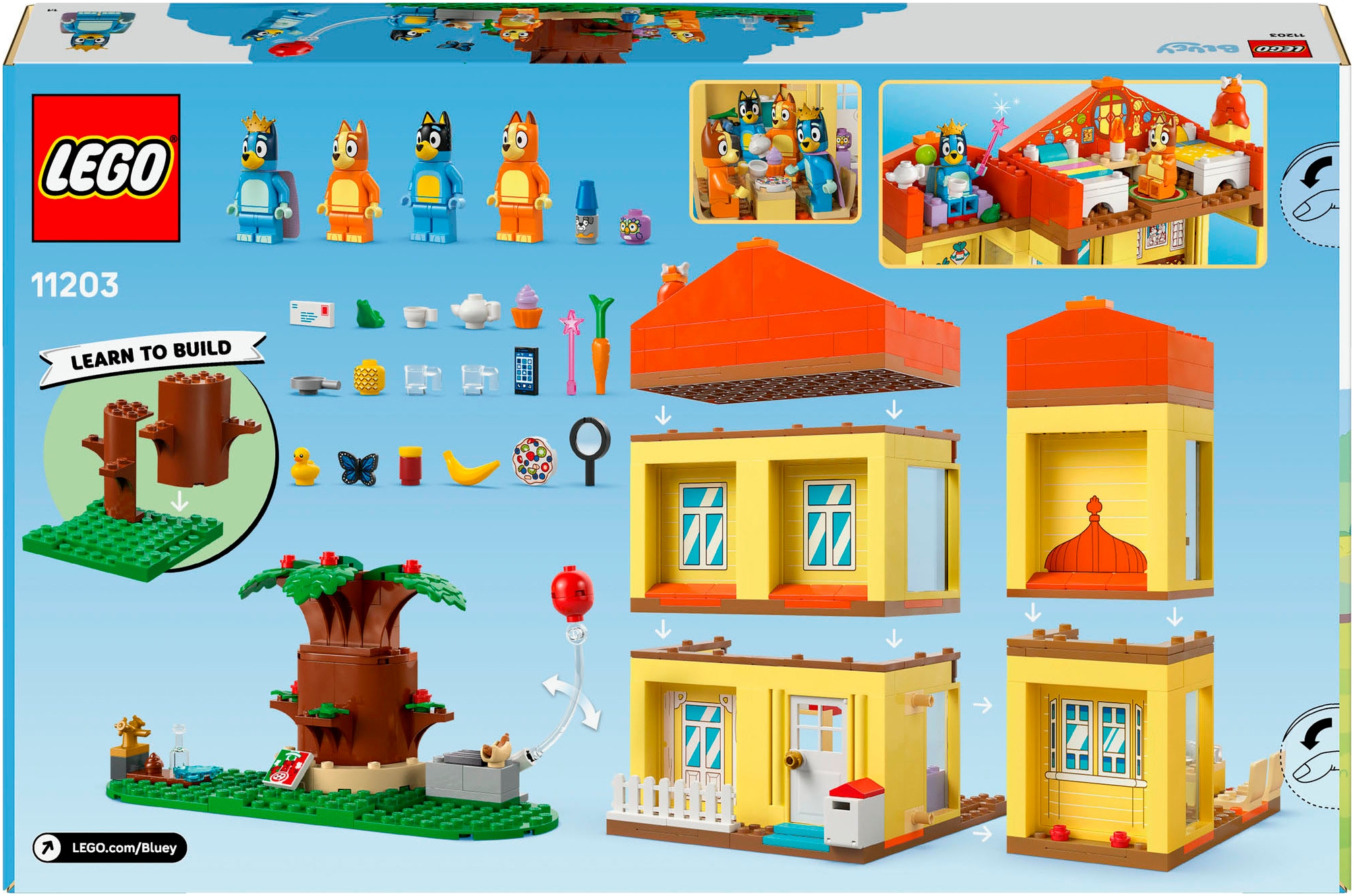 LEGO® Konstruktionsspielsteine »Blueys Haus (11203), LEGO Bluey«, (382 St.), Made in Europe