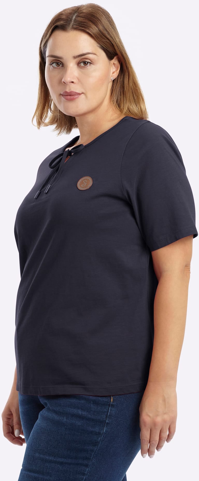 Sheego T-Shirt »Halbarmshirt« 1