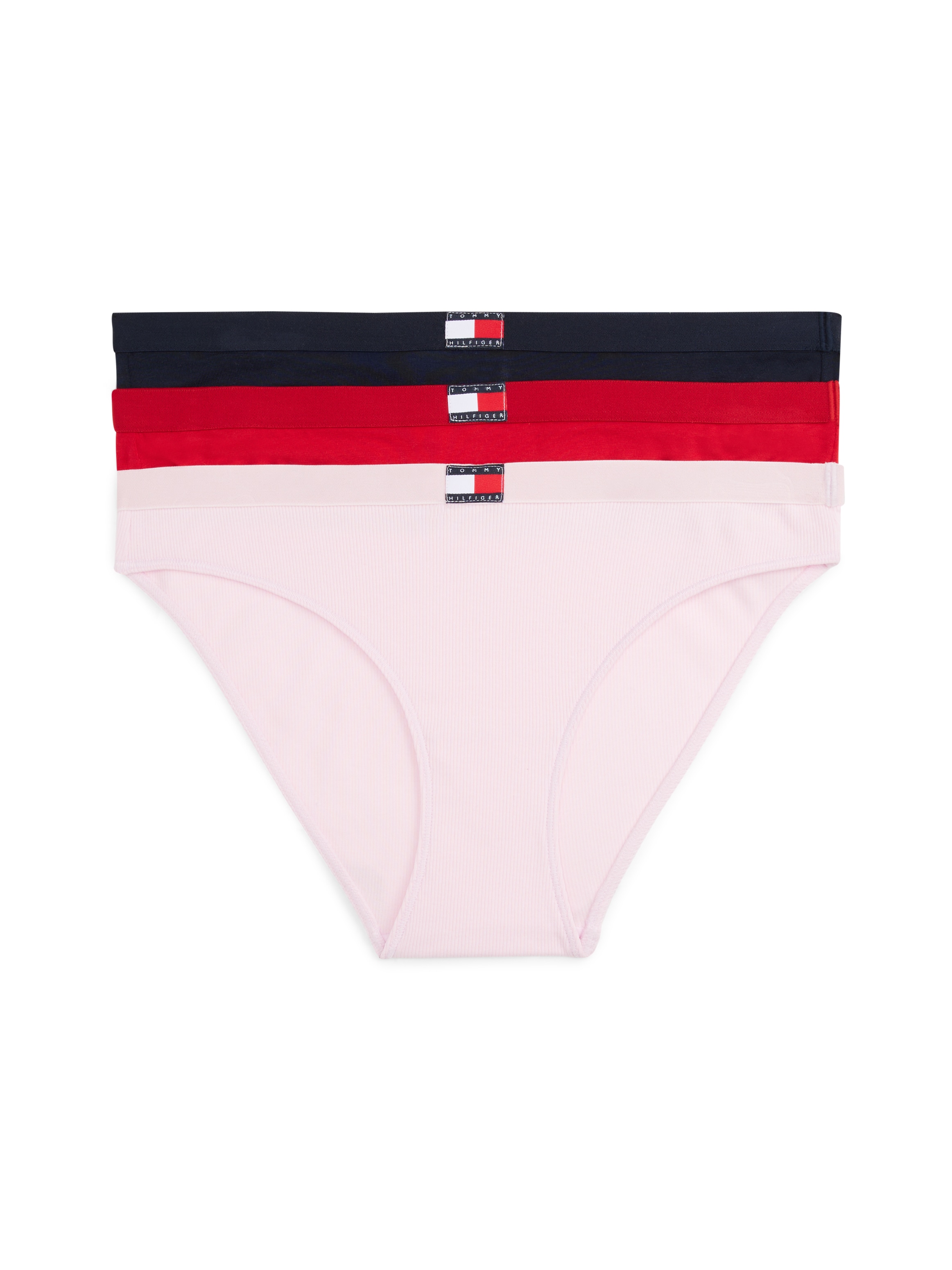 Tommy Hilfiger Underwear Bikinislip »3 PACK BIKINI«, (Packung, 3 St., 3er), mit gerippter Struktur, Logo