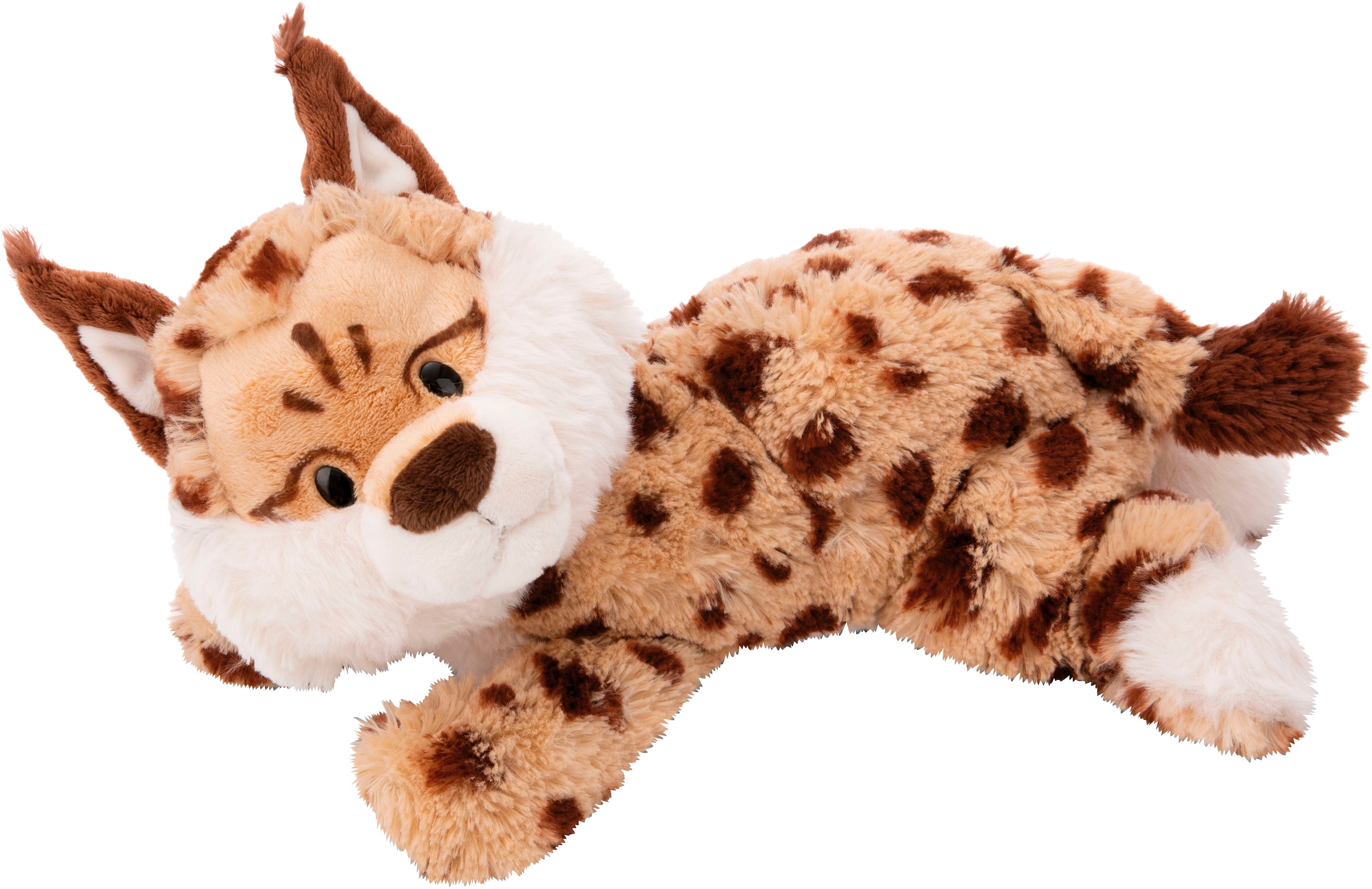 Nici Kuscheltier »Wild Friends GREEN, Luchs Mutter & Kind, 40 cm & 20 cm«, liegend, enthält recyceltes Material (Global Recycled Standard)