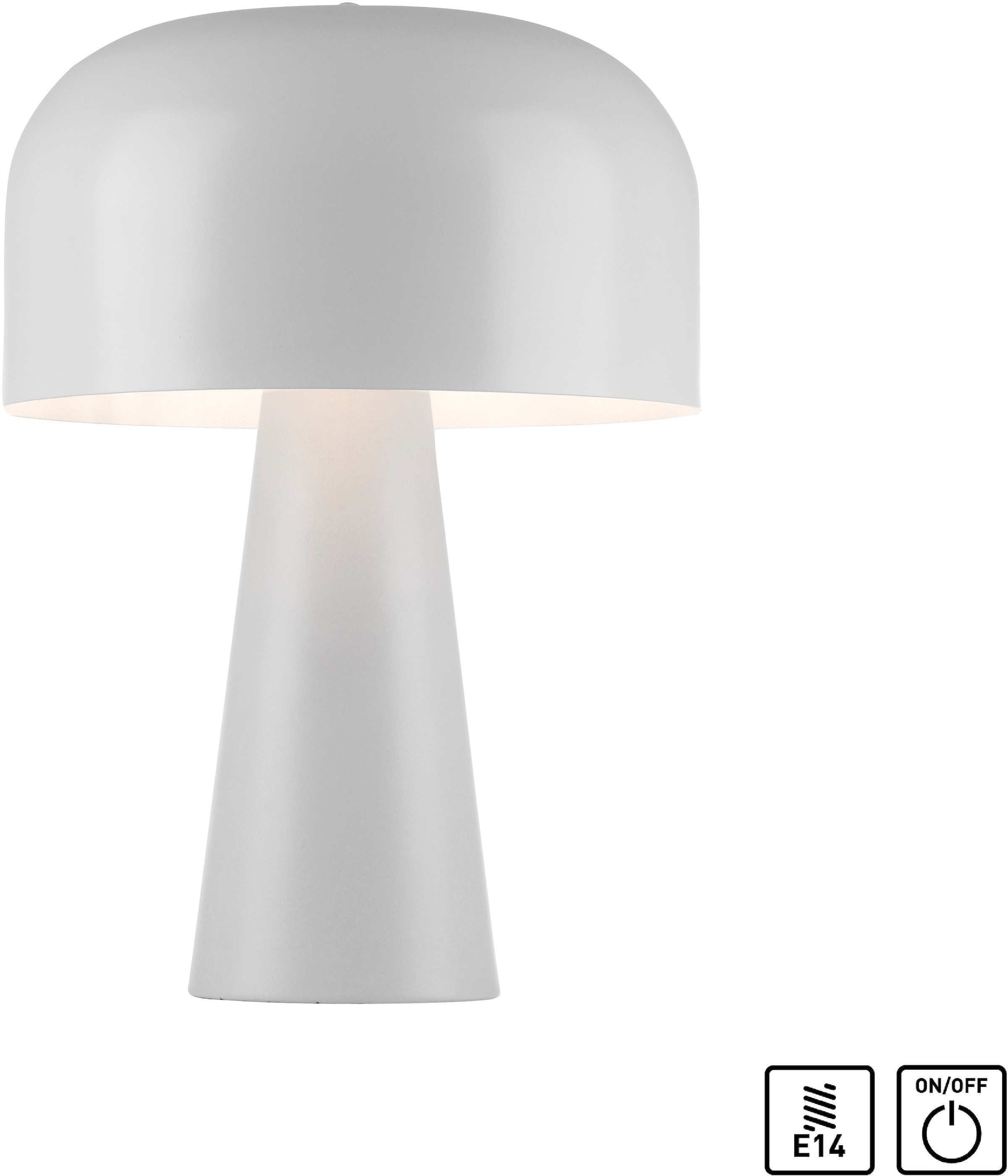 andas Tischleuchte »Rue Olier«, Tischlampe mit Schnurschalter, Pilzlampe  kaufen im OTTO Online Shop