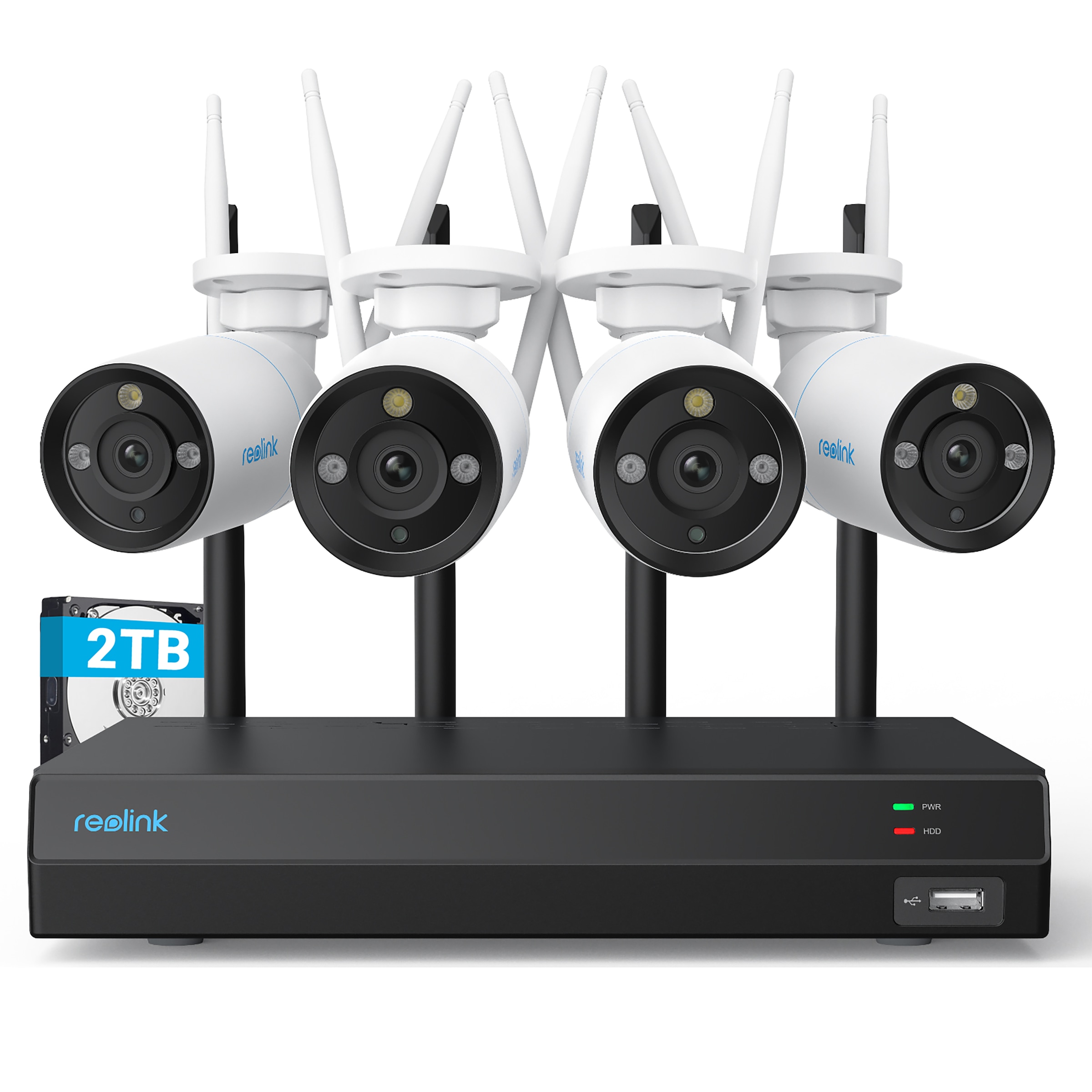 Reolink Überwachungskamera »NVS12-8MB4W«, Außenbereich-Innenbereich, Komplettset, Wi-Fi 6