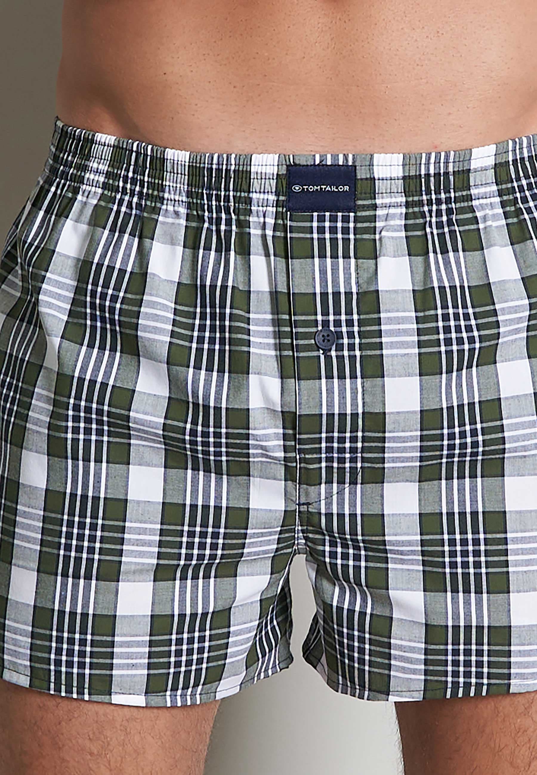 TOM TAILOR Boxershorts »Dakota« Packung, 2er Pack, 2 tlg., weich, bequem, basic, locker, atmungsaktiv, mit Logo, breiter Bund