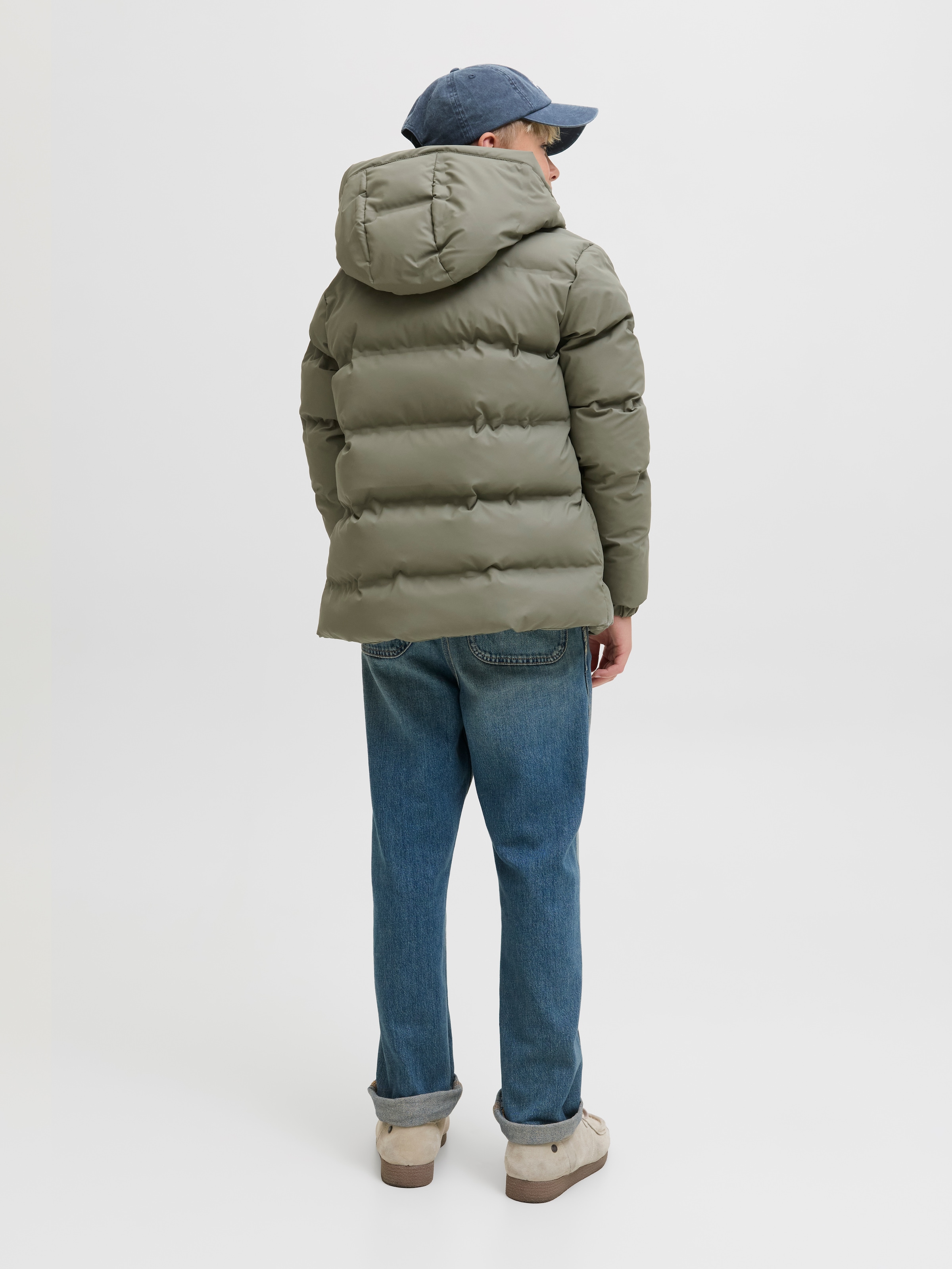 Jack & Jones Junior Steppjacke »JJELEMENTS PU PUFFER JNR«, mit Kapuze