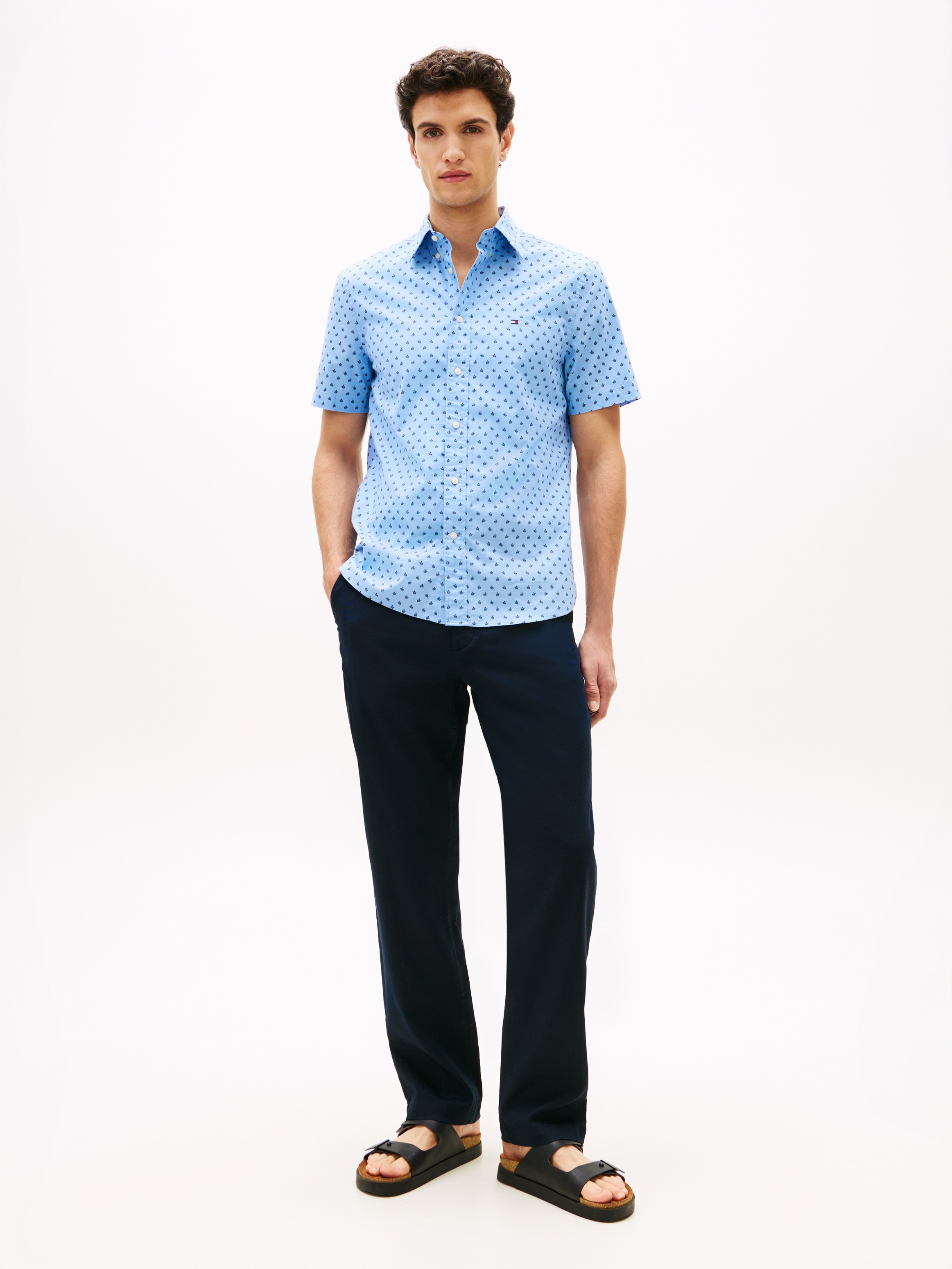 Tommy Hilfiger Kurzarmhemd »FLEX POPLIN PRINT Regular Fit«