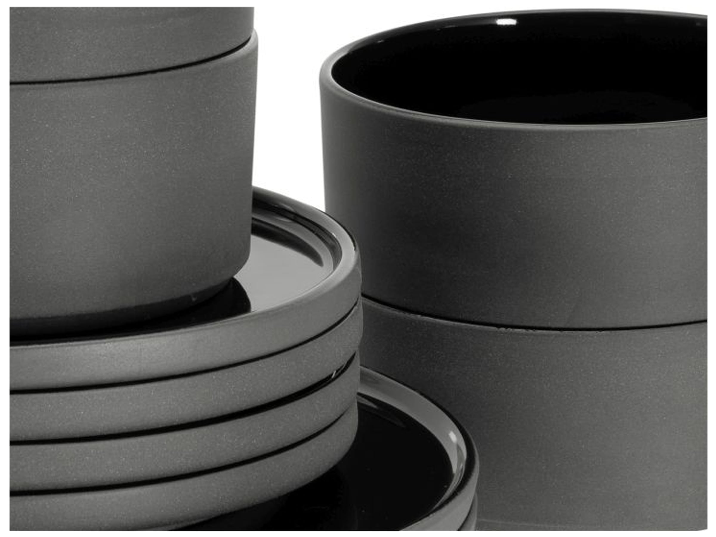 CreaTable Dessertteller »Futuro«, (Set, 4 St.), Teller Set für 4 Personen, Ø 20 cm, Steinzeug
