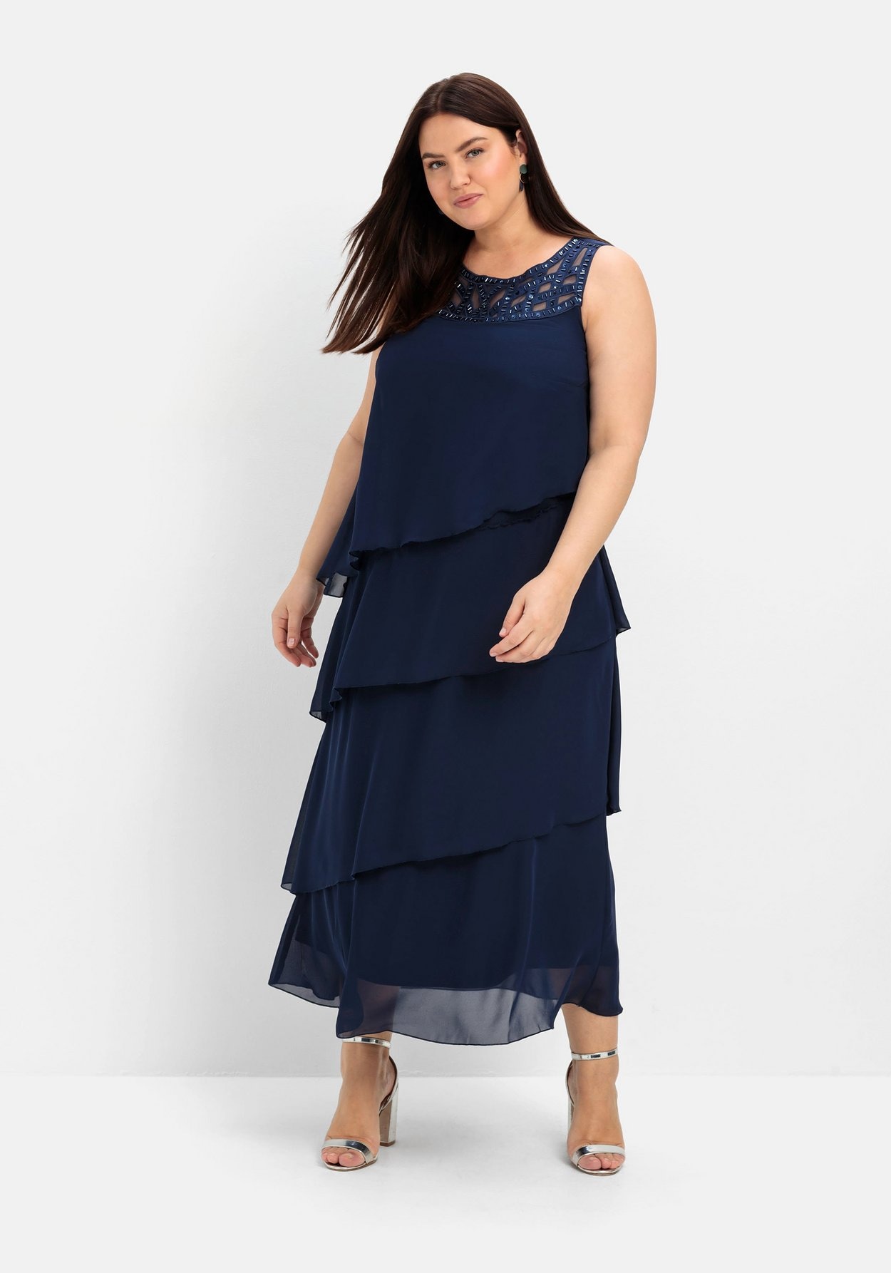 Sheego Abendkleid »Abendkleid in figurumspielender Form«