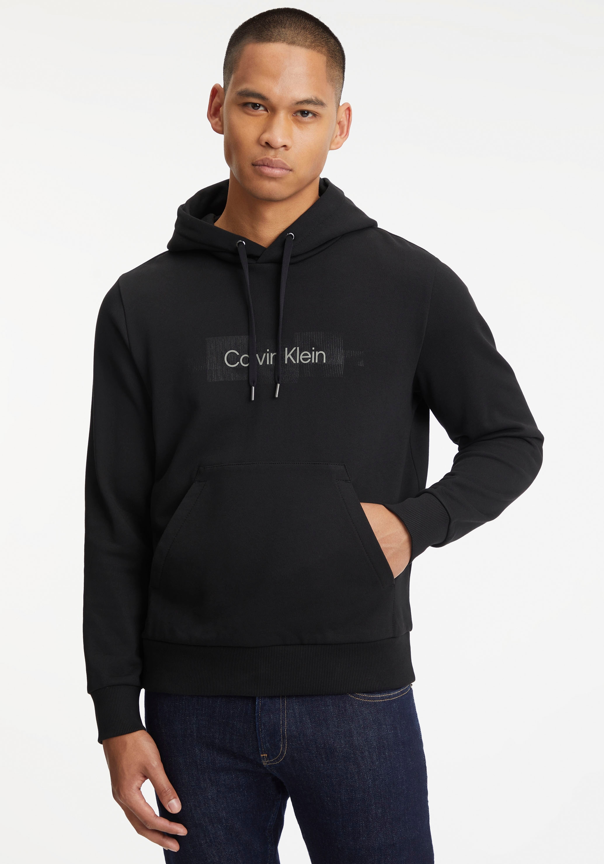 Calvin Klein Kapuzensweatshirt »BOX STRIPED LOGO HOODIE«, mit Kordelzug an  der Kapuze kaufen bei OTTO