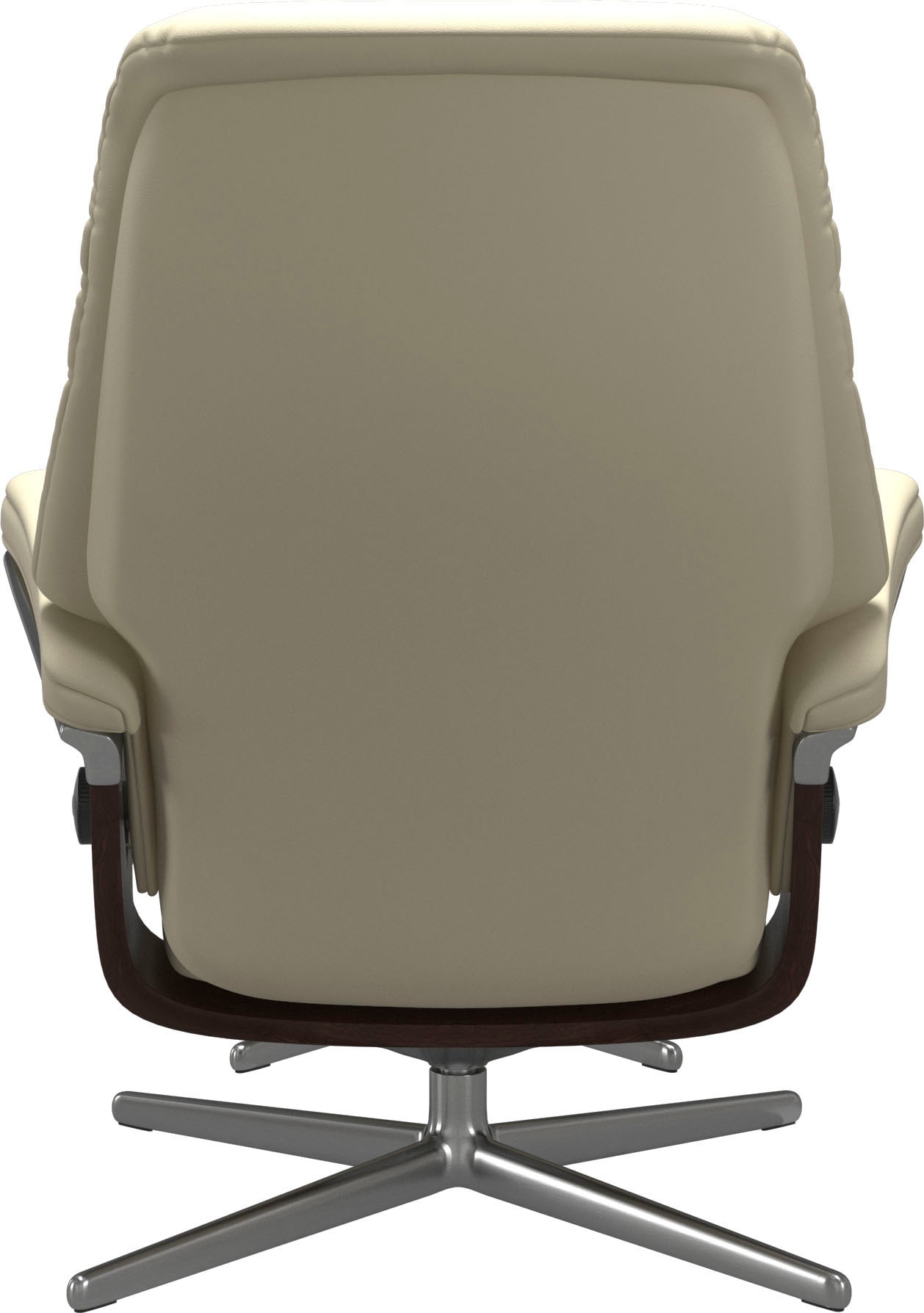 Stressless® Relaxsessel »Sunrise« Set, Relaxsessel mit Hocker,  mit Hocker, mit Cross Base, Größe S, M & L, Holzakzent Braun