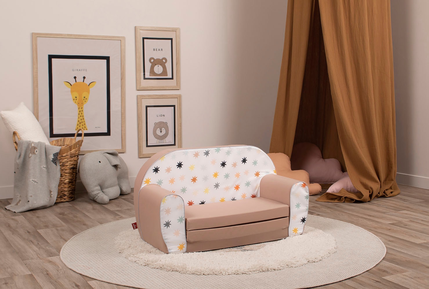 Knorrtoys® Sofa »Pastell Stars«, für Kinder; Made in Europe