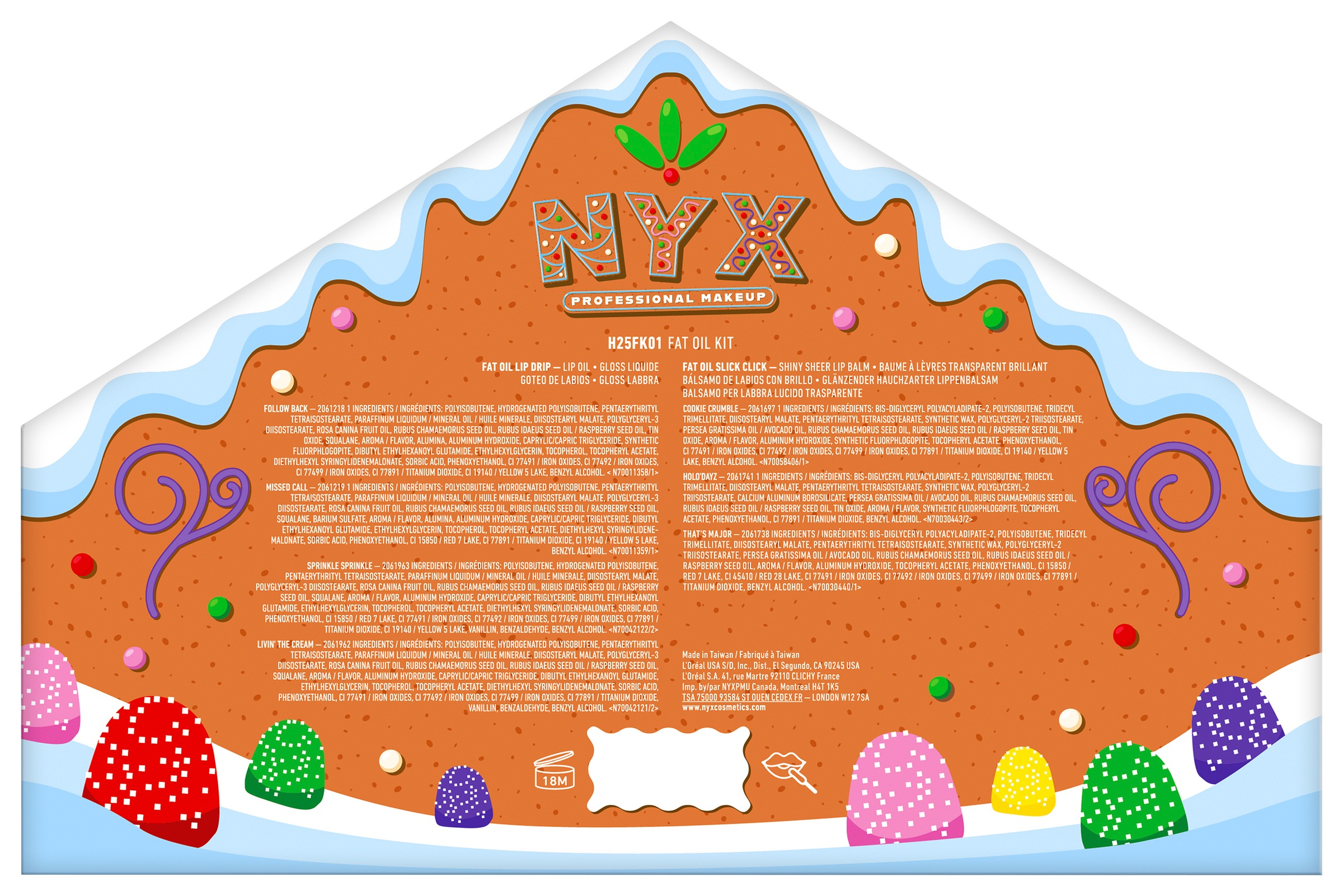 NYX Lipgloss »NYX Professional Makeup Fat Gingerbread House Kit«