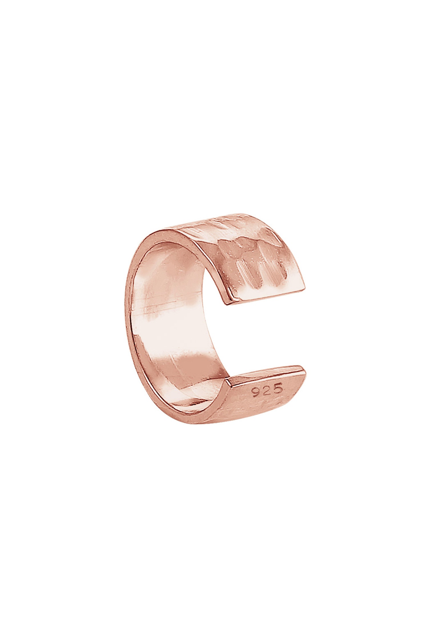 Elli Ohrklemme »Ohrringe Earcuff Single gehämmert 925 Sterling Silber«