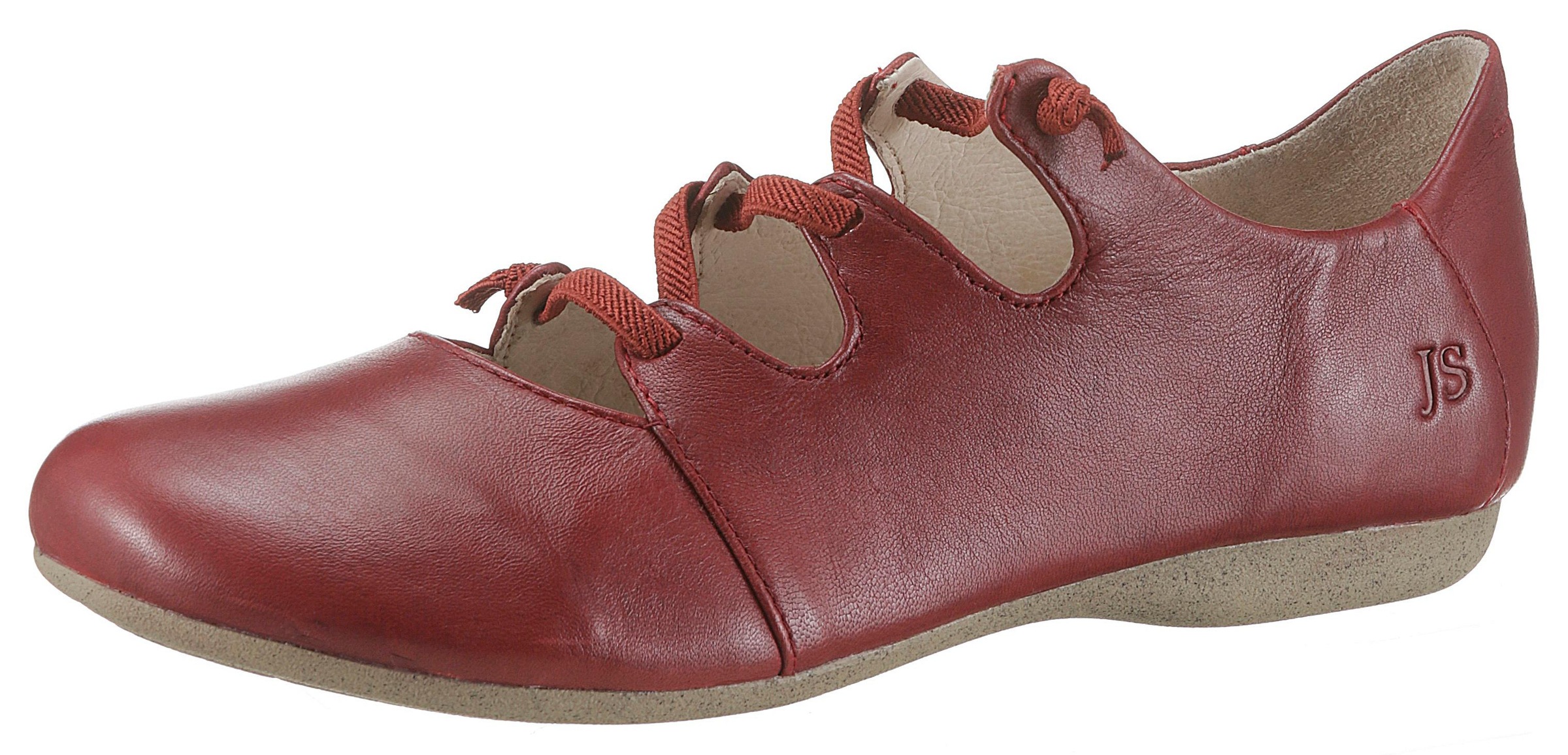 Riemchenballerinas in Rot