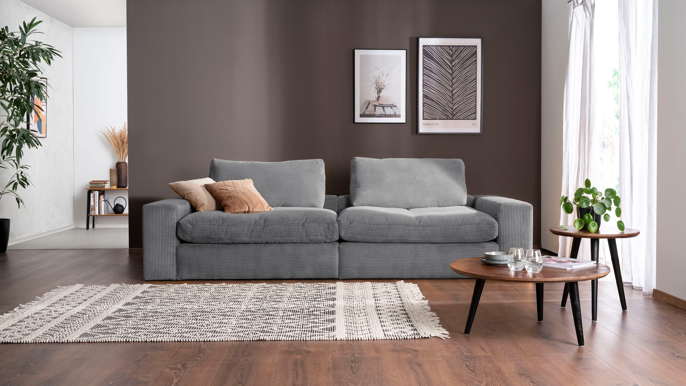 Jockenhöfer Gruppe Big-Sofa Sitzkomfort online mit und »Trento«, Kopfstützen mehrfach kaufen Wellenfederung, verstellbare