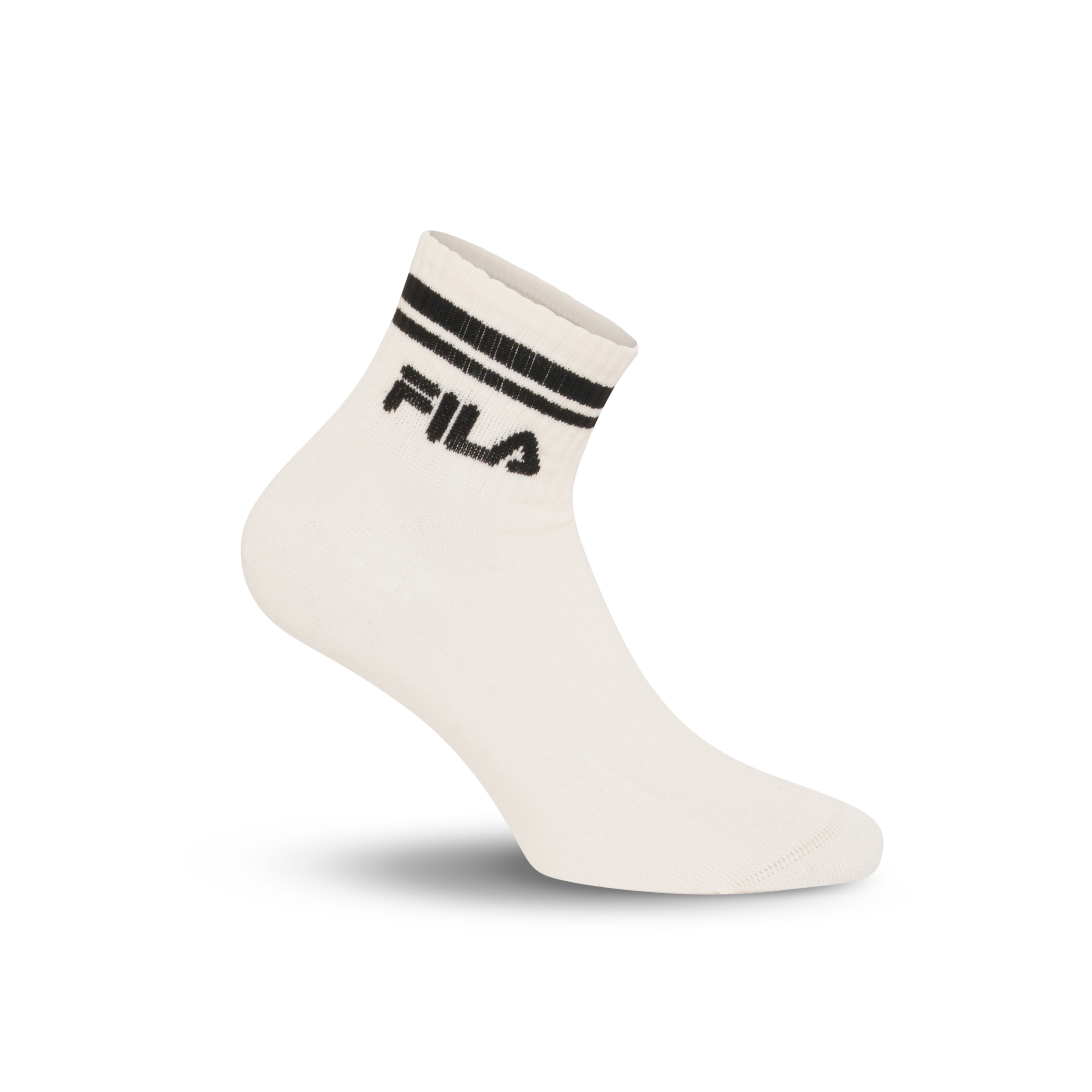 Fila Kurzsocken 3 Paar tlg. Cotton-Mix, Unisex, Kontraststreifen