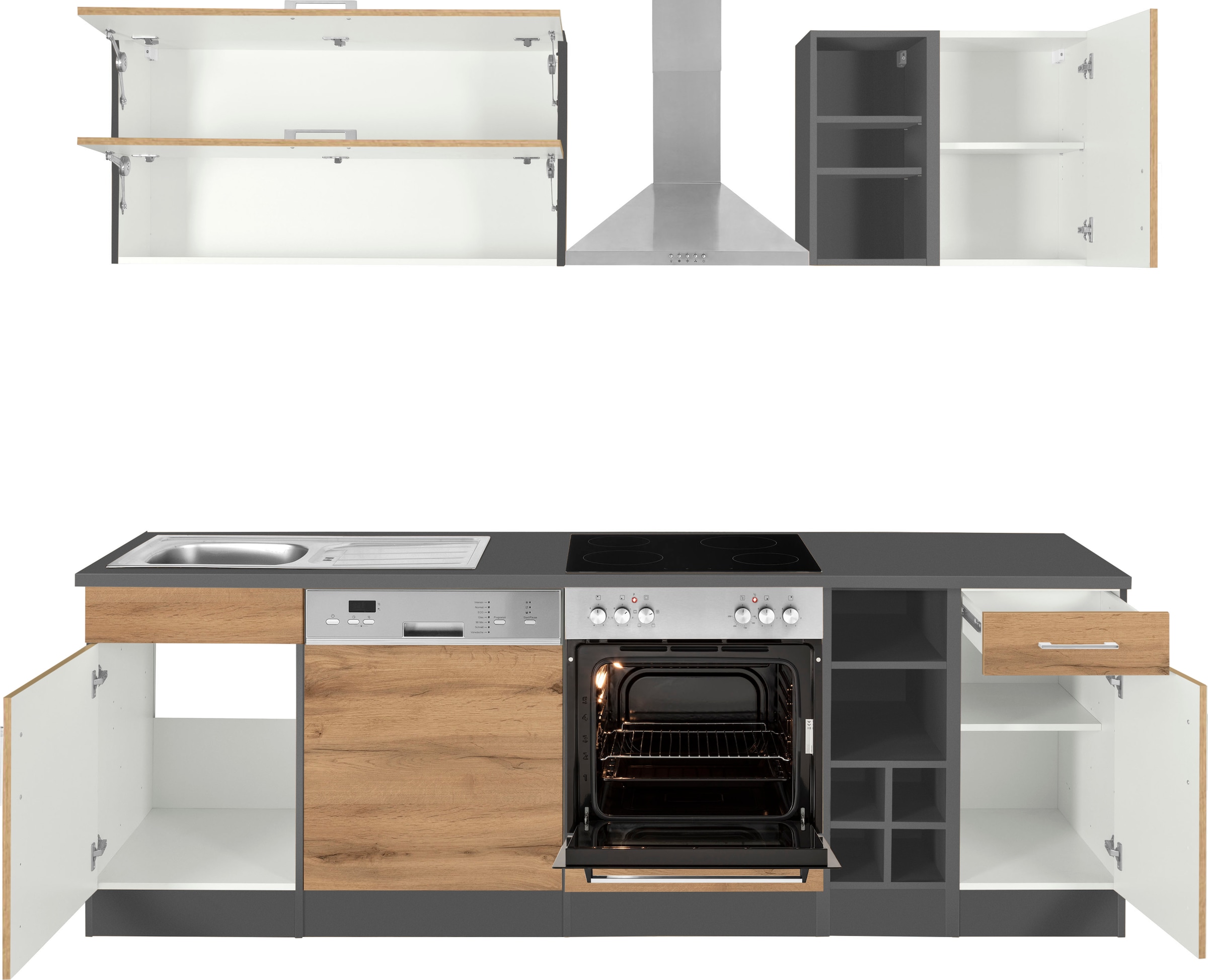 HELD MÖBEL Küchenzeile »Colmar«, mit E-Geräten, Breite 240 cm im OTTO  Online Shop